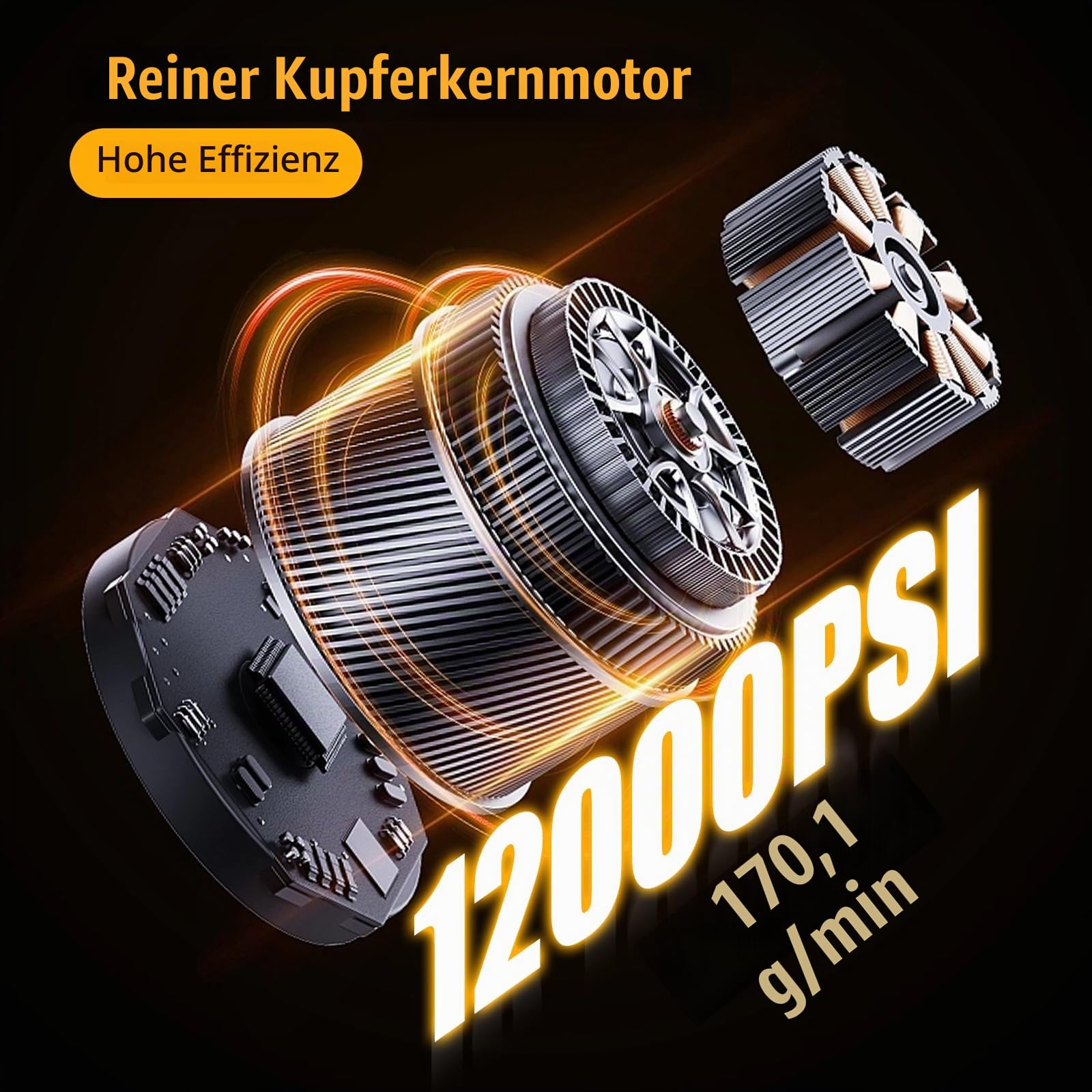 Akku Fettpresse, 12000 PSI Leistungsstarkes Elektrische Fettpresse für Makita 18V Akku, Professionelle Fettpresse Akku mit 50cm Schlauch (Ohne Akku)