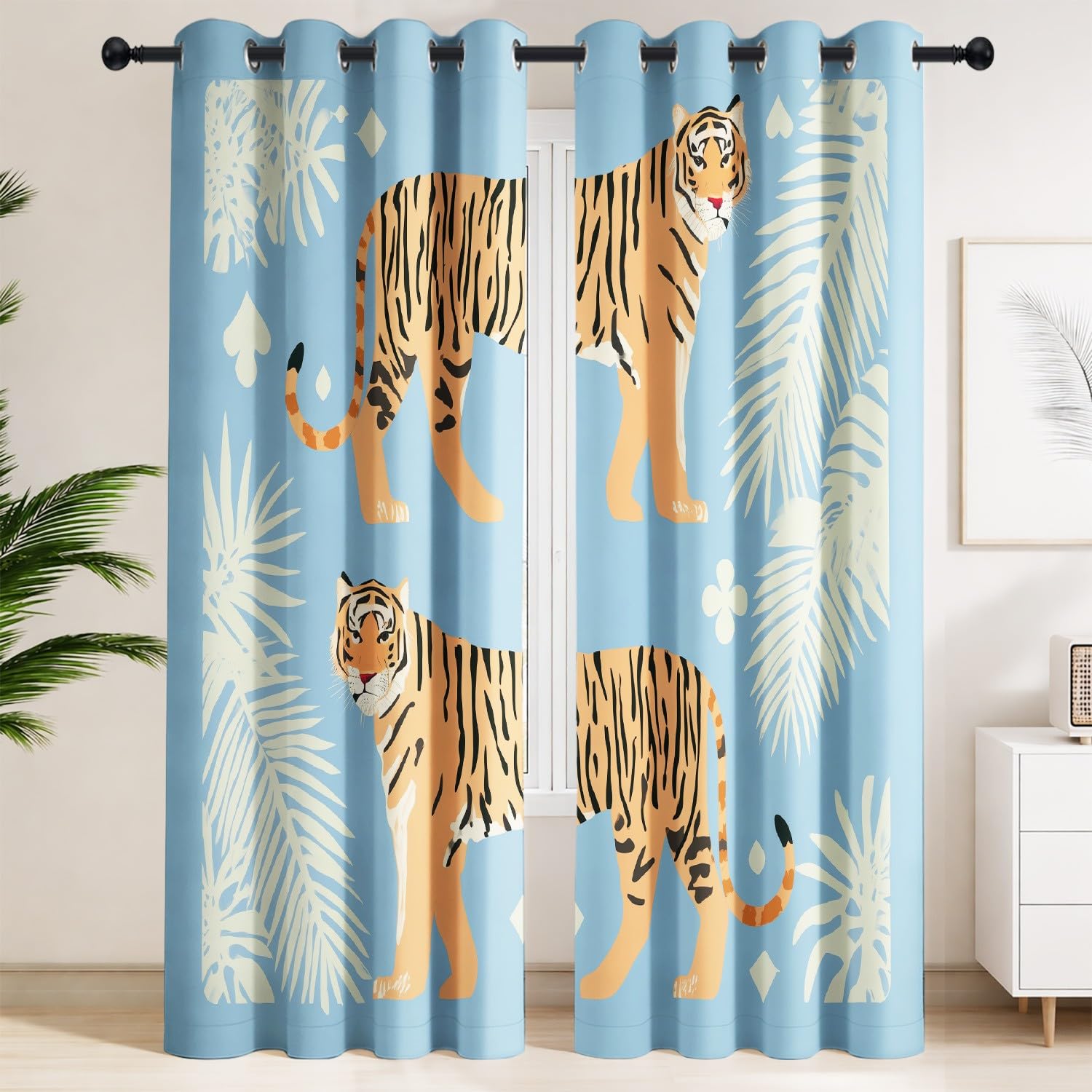 Rideaux occultants thermiques 117x137cm pour chambre anti bruit