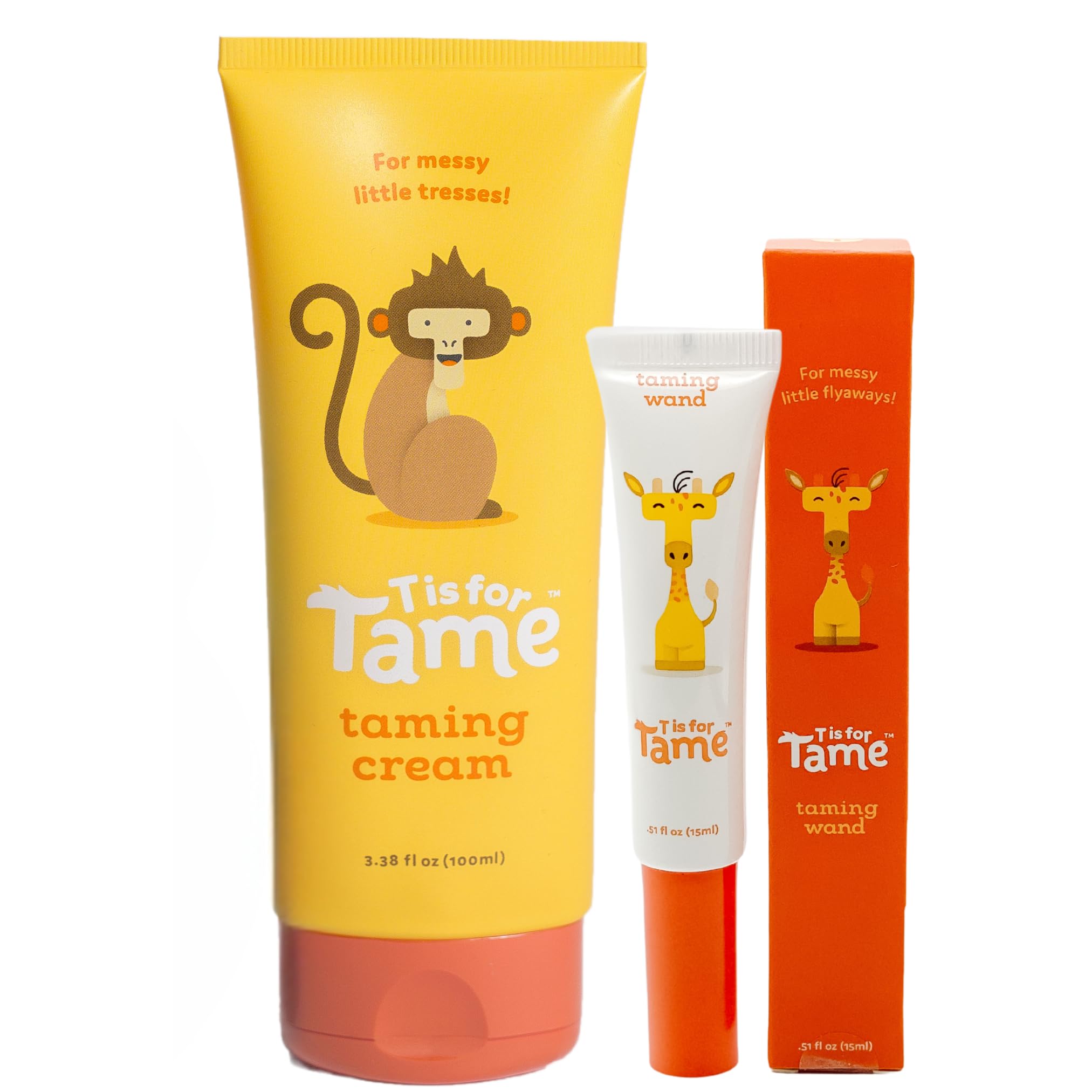 Kids' Hair Taming Cream & On-the-Go Flyaway Wand Bundle