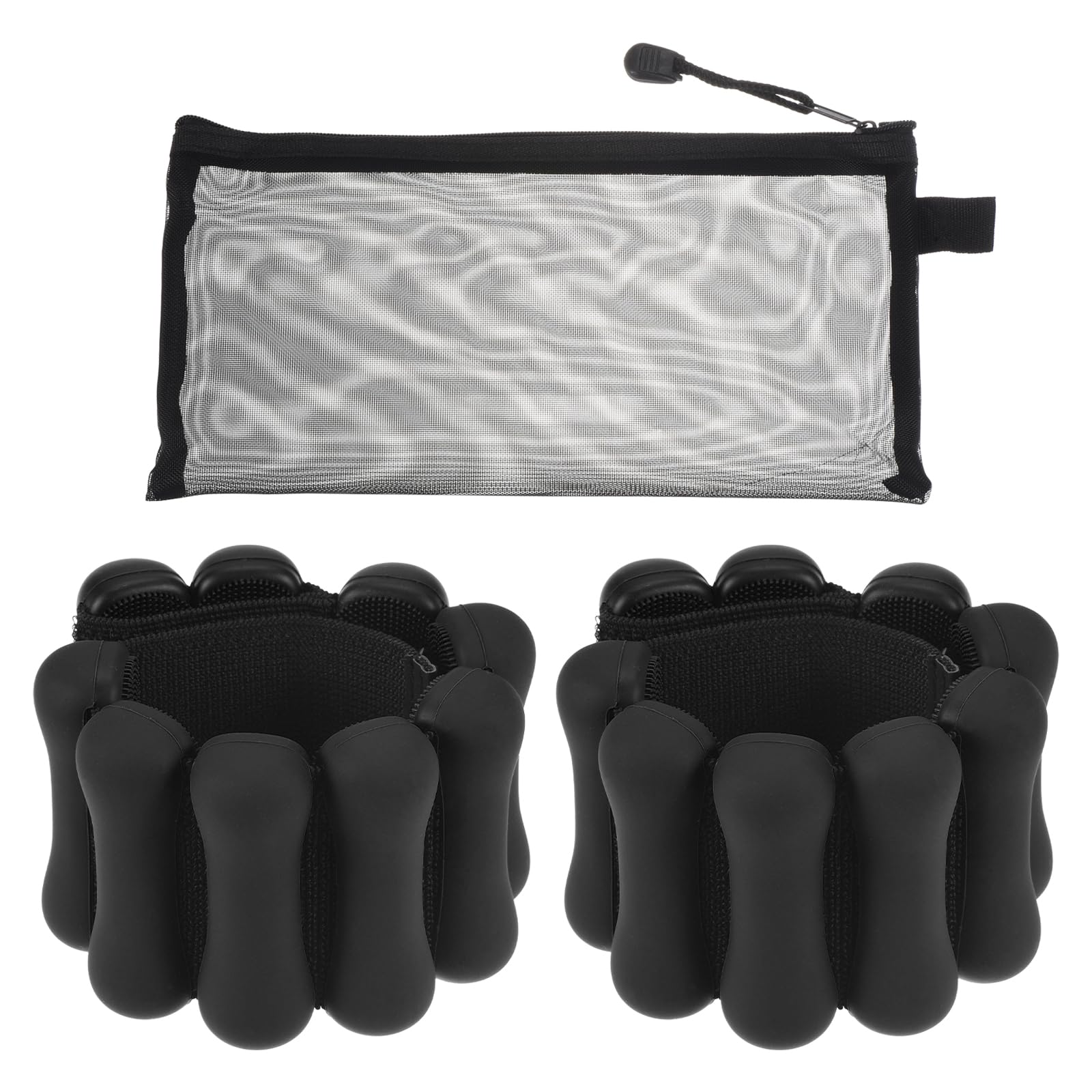 PATIKIL Muñeca Peso Pulsera para Mujer, 1 Par 2Lbs Ajustable Muñeca Tobillo Correa para Hombres Fuerza Entrenamiento Pierna Pesas para Yoga, Gimnasio, Danza, Caminar, Negro