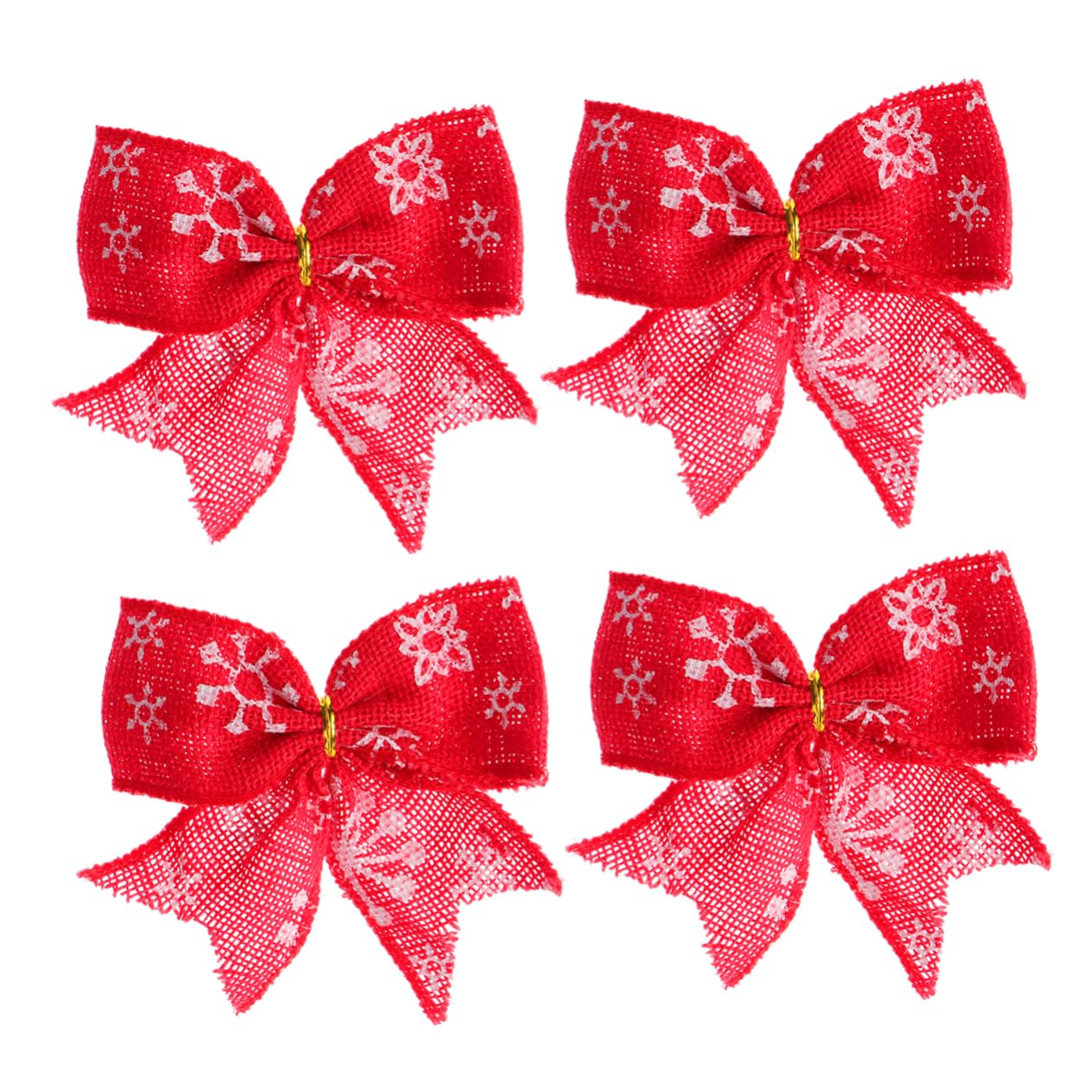 STOBOK 16piezas Lazos De Arpillera Diseño De para Decoración Navideña Adornos Rústicos para Árbol De Navidad y Festividades