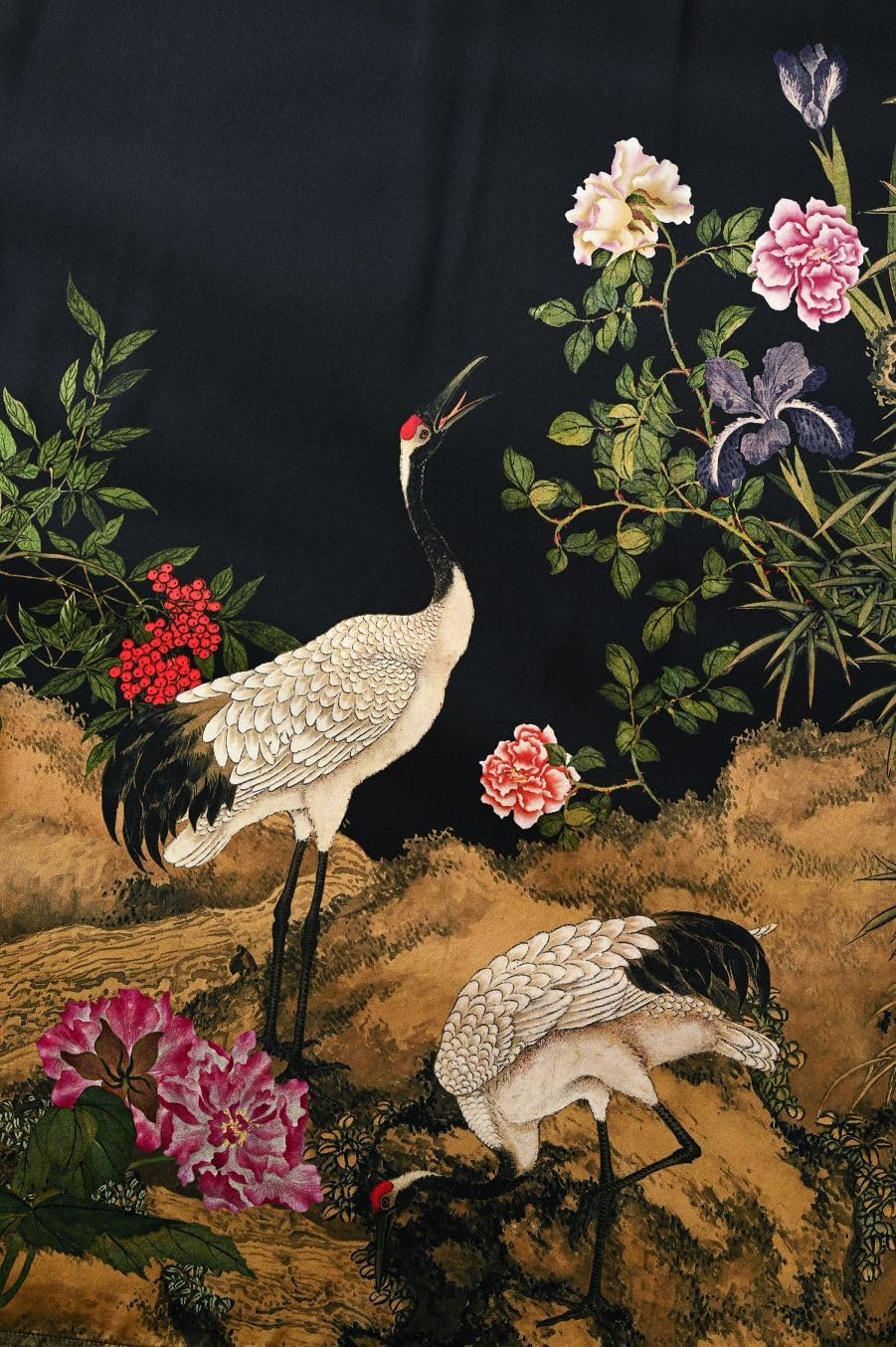 Women's Silk Kimono Robe Long Bathrobe Nightgown 100% Mulberry Silk for Women - Classic Floral Pattern - Image 4