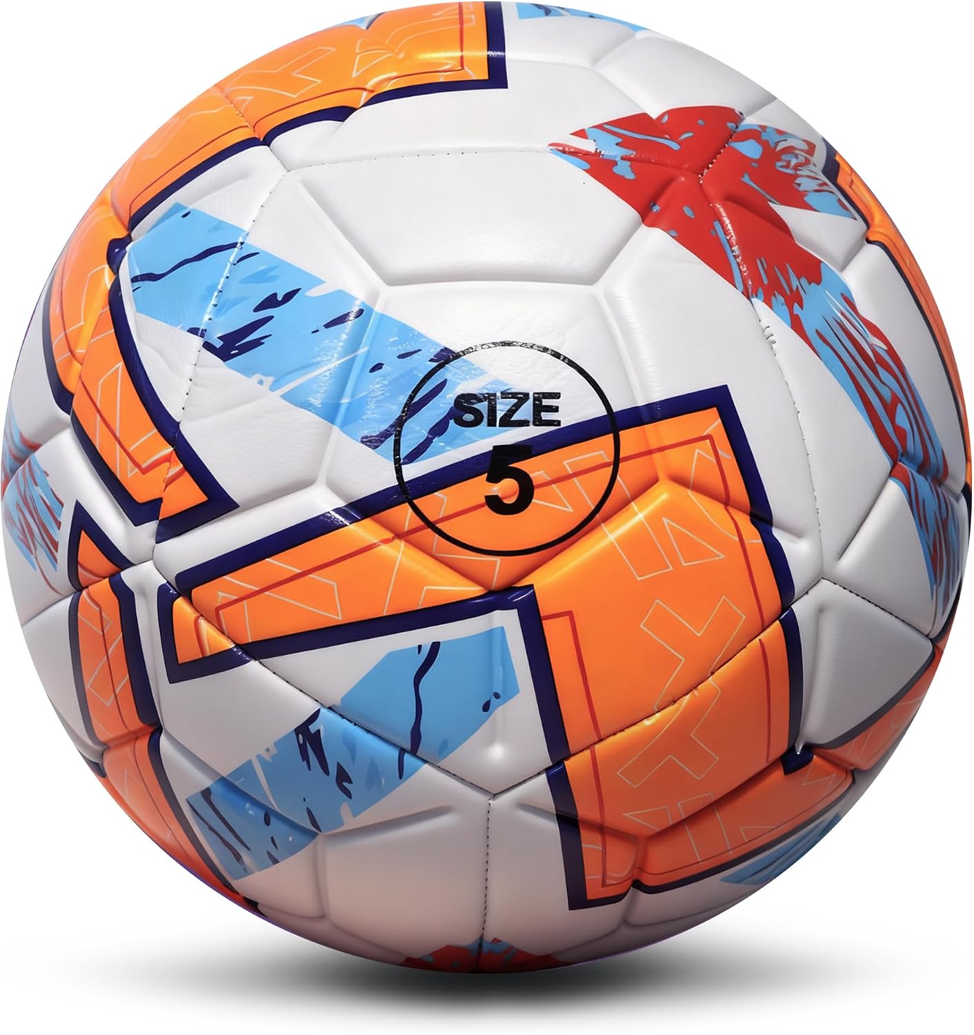 Soccer Balls Size 5, Official Match Weight Long-Lasting Construction, Outdoor Soccer Balls for Boys Girls Youth Skills Practicing Birthday Easter Gifts