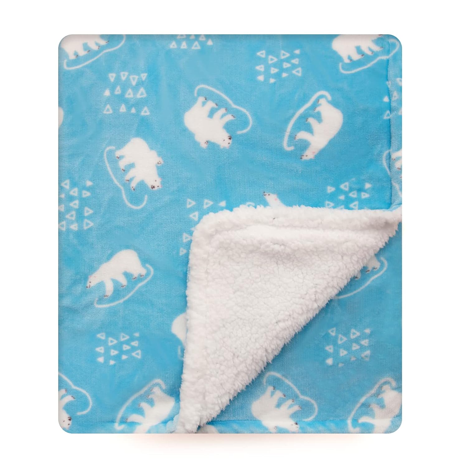 DaysU Plush Flannel Sherpa Baby Blanket for Girls Boys, Portable Reversible Soft Micro Fleece Baby Crib Throw Blanket with Animal Print for Newborn and Nursery, Polar Bear, 30″x40″ DaysU Plush Flannel Sherpa Baby Blanket for Girls Boys, Portable Reversible Soft Micro Fleece Baby Crib Throw Blanket with Animal Print for Newborn and Nursery, Polar Bear, 30″x40″