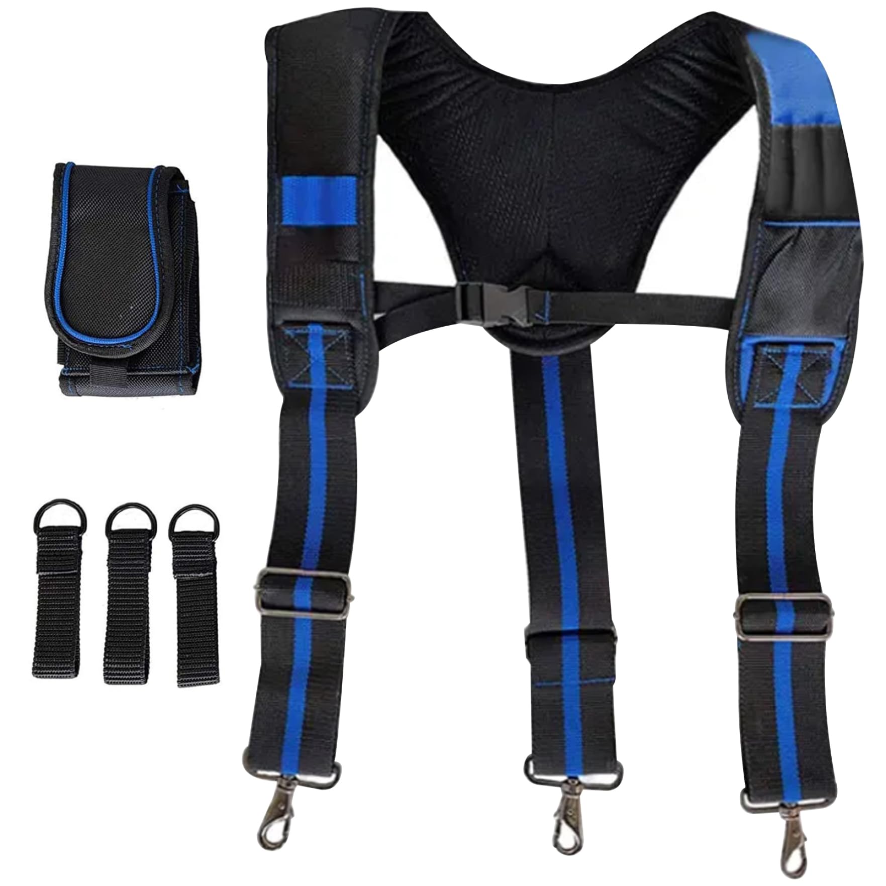 Ceinture à outils avec bretelles pour soulager le dos sur le chantier