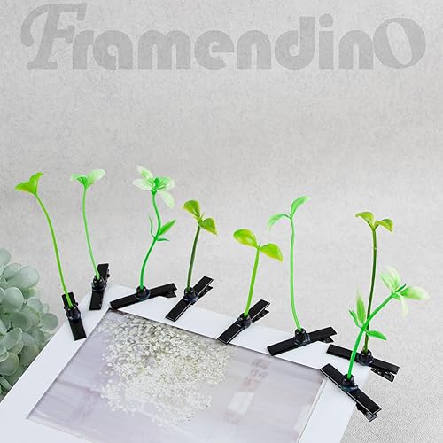 Miniatura 4 de Framendino, Paquete de 200 horquillas para el cabello de brotes de frijol, accesorios de horquillas para plantas, 4 estilos