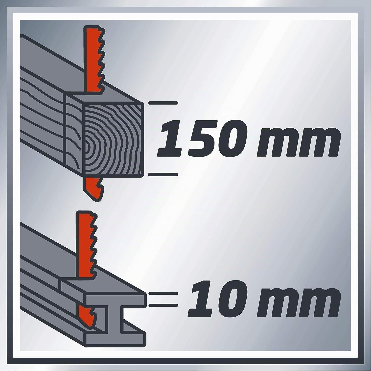 Einhell TH-AP 650 E - Sierra sable (650 W, con cable, 1 hoja de corte para madera) color rojo