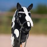 Hobby Horse A3 Black Diamond Pie with Sparkling Net - Black and White Stick Horse with Flood in Children and Teens - 6