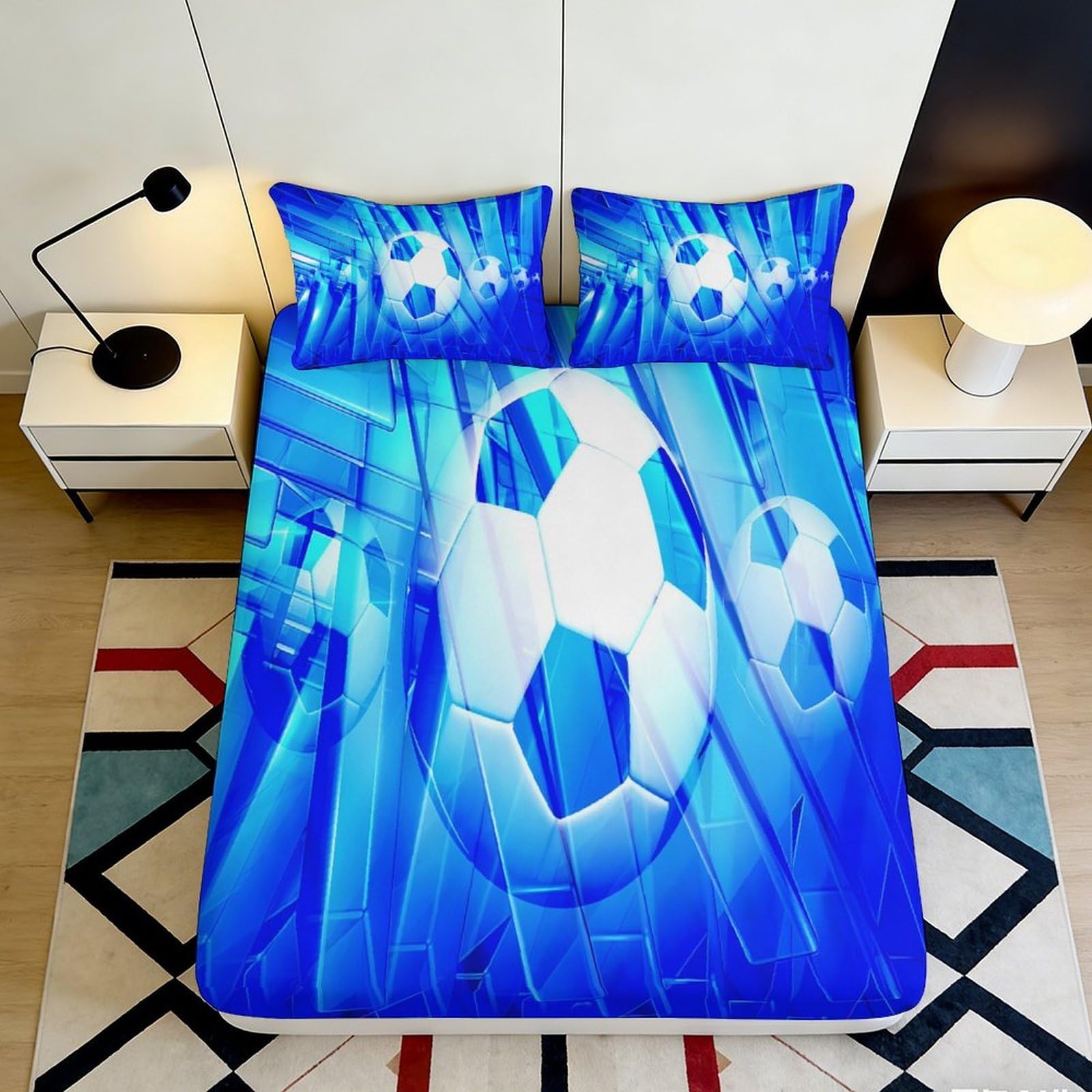 3D Printed Galaxy Swirl Microfiber Fitted Sheet Deep Pocket Bedroom Bedding Mattress Fitted Cover Non-Slip Washable 180x200x25cm
