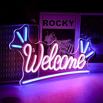 【新品】ネオン看板 WELCOME 招き猫 LEDライト Amazon | ネオンサイン 招き猫 NEON SIGN CAT バー クラブ 飲食