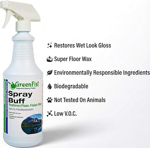 Miniatura 5 de GreenFist Restaurador de pulido en aerosol renovador de acabado de piso pulidor de cera elimina marcas de superficie, suelos acondicionados, secos e