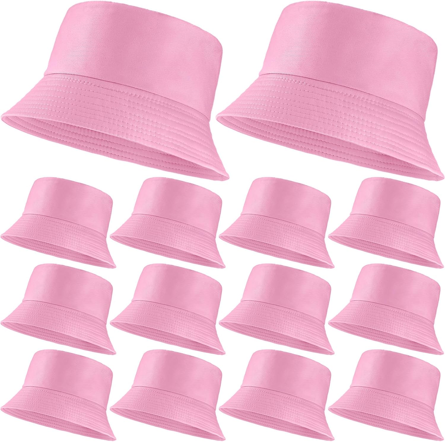 36/24/12 Pcs Bucket Hats for Men Women Bulk Cotton Fishing Cap UV Protection Beach Foldable Solid Color Sun Cap
