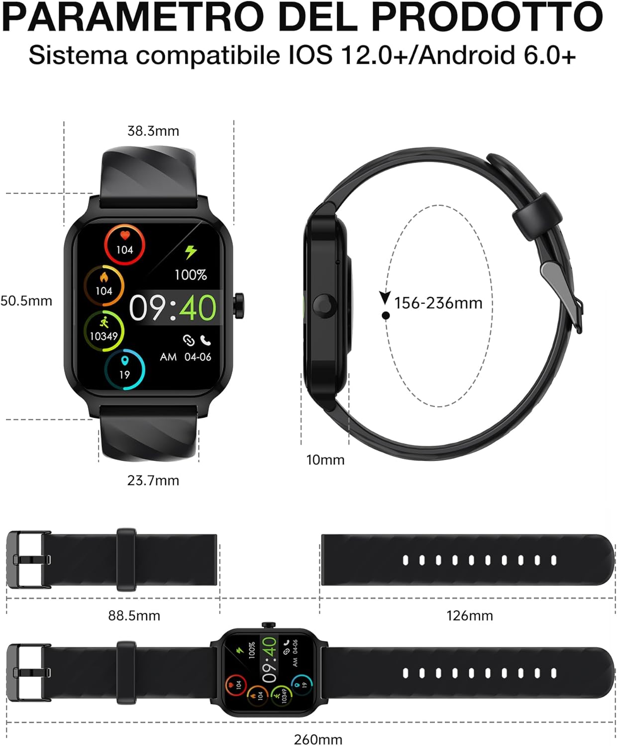 IFMDA Smartwatch Uomo con Risposta Chiamate,1.83 Orologio Smartwatch Donna,100+ modalità Sportive e Smart Watch con Sim Impermeabile Ip68,Frequenza Cardiaca, Monitoraggio del Sonno per iOS/Android IFMDA Smartwatch Uomo con Risposta Chiamate,1.83 Orologio Smartwatch Donna,100+ modalità Sportive e Smart Watch con Sim Impermeabile Ip68,Frequenza Cardiaca, Monitoraggio del Sonno per iOS/Android