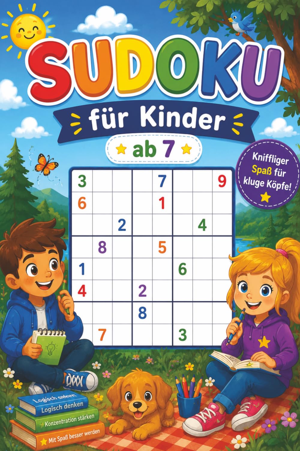 Sudoku für Kinder ab 7: 100 Logik-Rätsel in 3 Levels I Steigende Schwierigkeit: Sehr leicht, leicht & normal I 9x9 Gitter für clevere Köpfe I ... I Idealer Denksport für Grundschulkinder