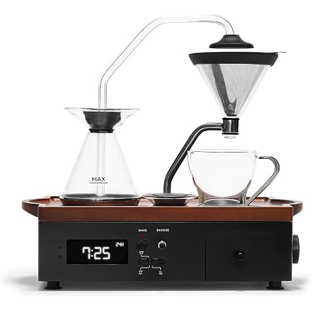 Amazon.com: Barisieur Reloj despertador de café para cafetera, nogal negro  : Todo lo demás