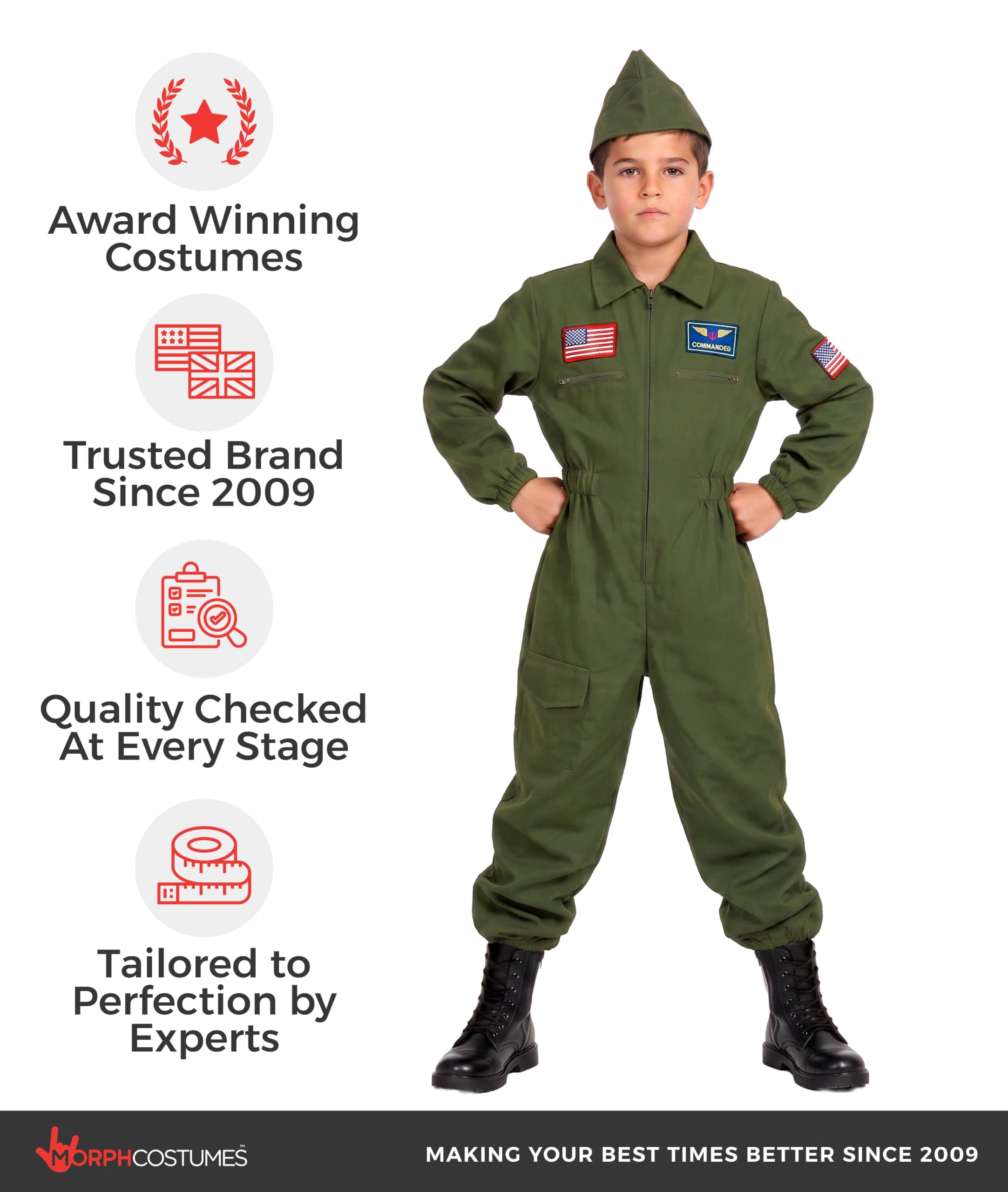Fun Shack Costume Pilota Bambino, Costume Aviatore Halloween Bambino