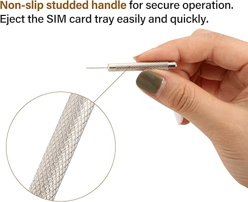 Miniatura 7 de Outus Paquete de 12 bandejas para tarjetas SIM, pasadores de expulsión de apertura, herramienta de extracción de agujas, eyector con 4 paños de