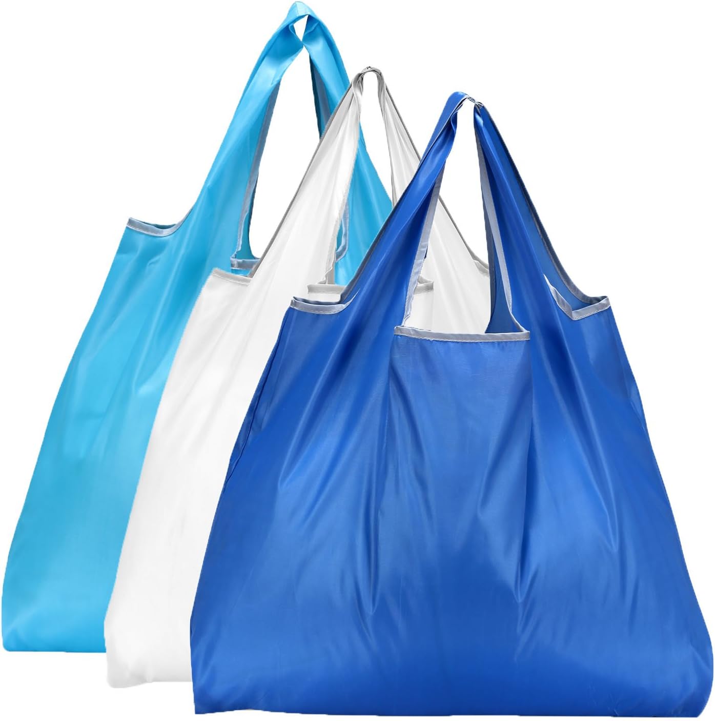 HLONK 6 Pack Reusable Shopping Grocery Bags Foldable, Washable Grocery Tote Pouch Heavy Duty Shopping Tote Bag Eco Friendly Purse Bag Fits Pocket Wate - View #9