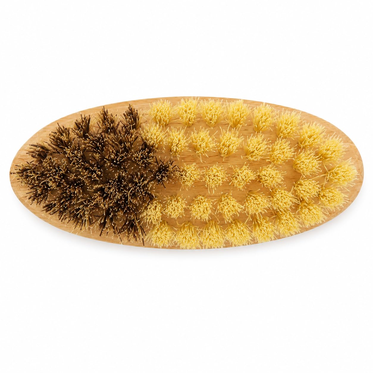 Teemando Brosse à légumes en bois de hêtre avec poils naturels 2 degrés de dureté