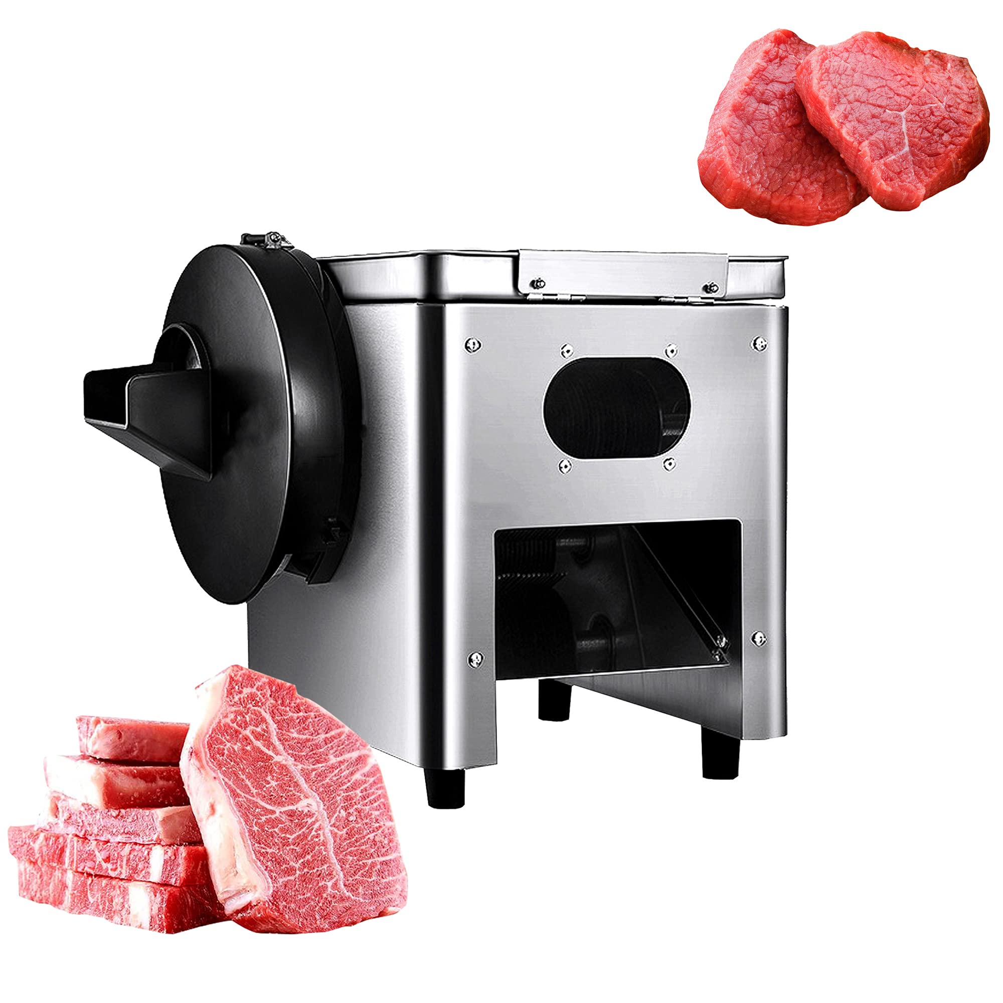 AYCDL 850W Commercial Electric Meat Cutter Machine 2-21MM, Vegetable Meat Cutting Machine, Food Cutting Slicer Cutter,21mm,10mm