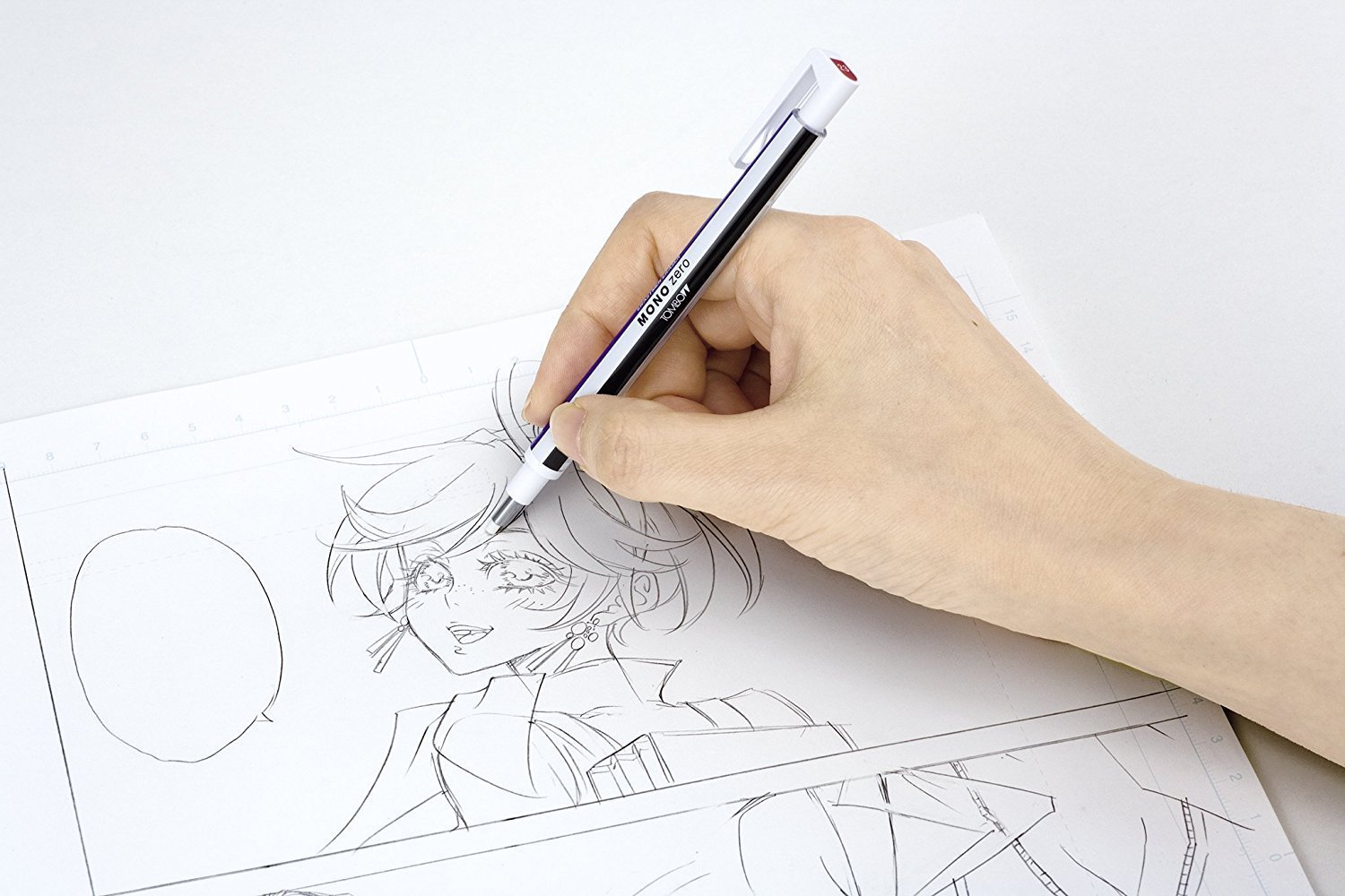 Tombow Präzisionsradierer Mono Zero - Puntas redondas recargables de 2,3 mm de diámetro
