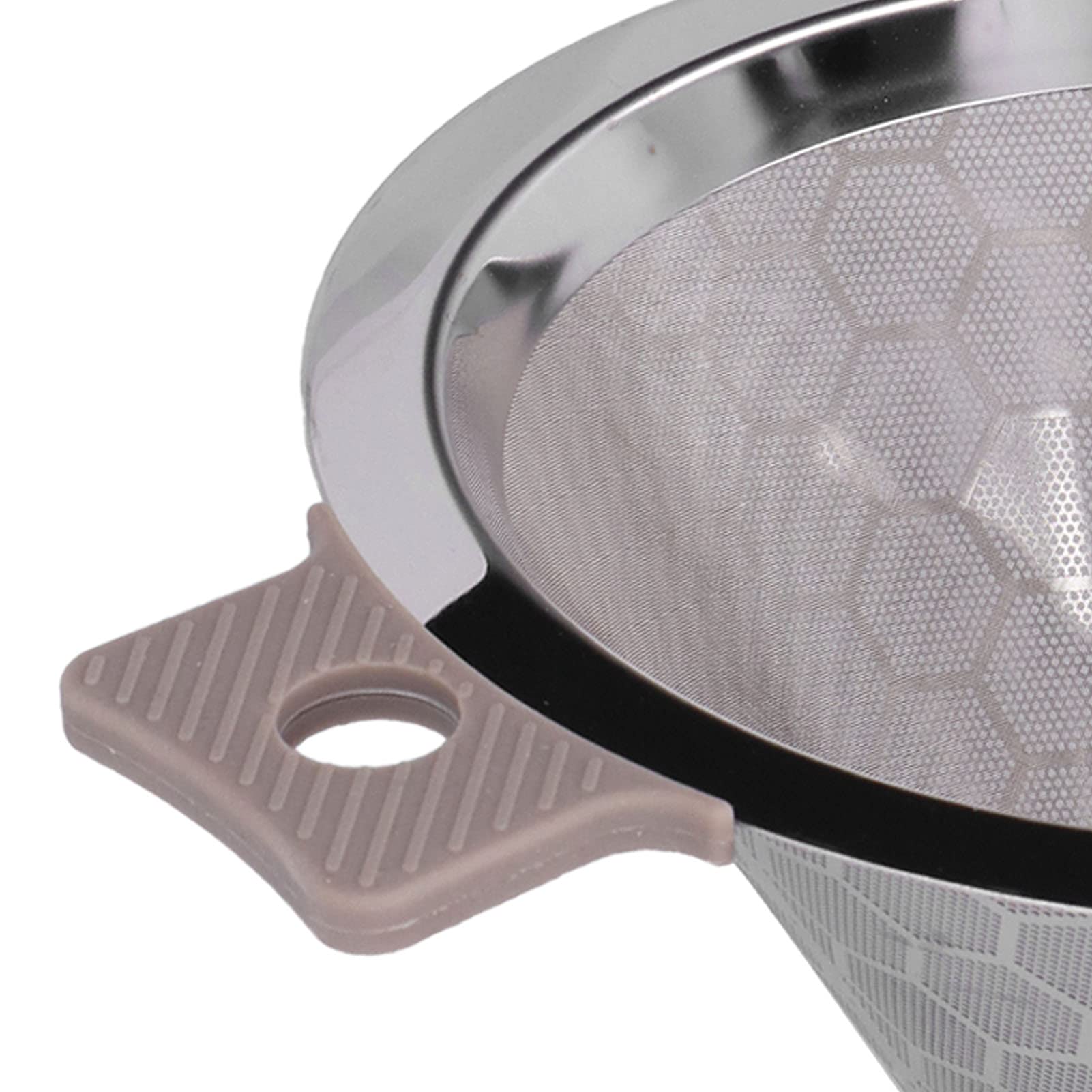 Kikumi Colino a Cono, Filtro a Doppia Orecchio in Acciaio Inox per caffè e