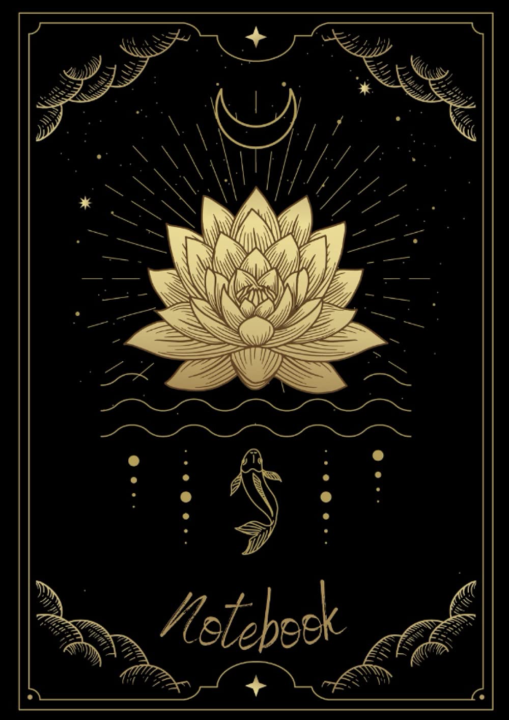 Notebook: Lotus flower - Symbol of Tibetan Buddhism - Symbol of absolute purity and enlightenment - Notebook lined - 150 pages - A4 - 8,27 " x 11,69 "