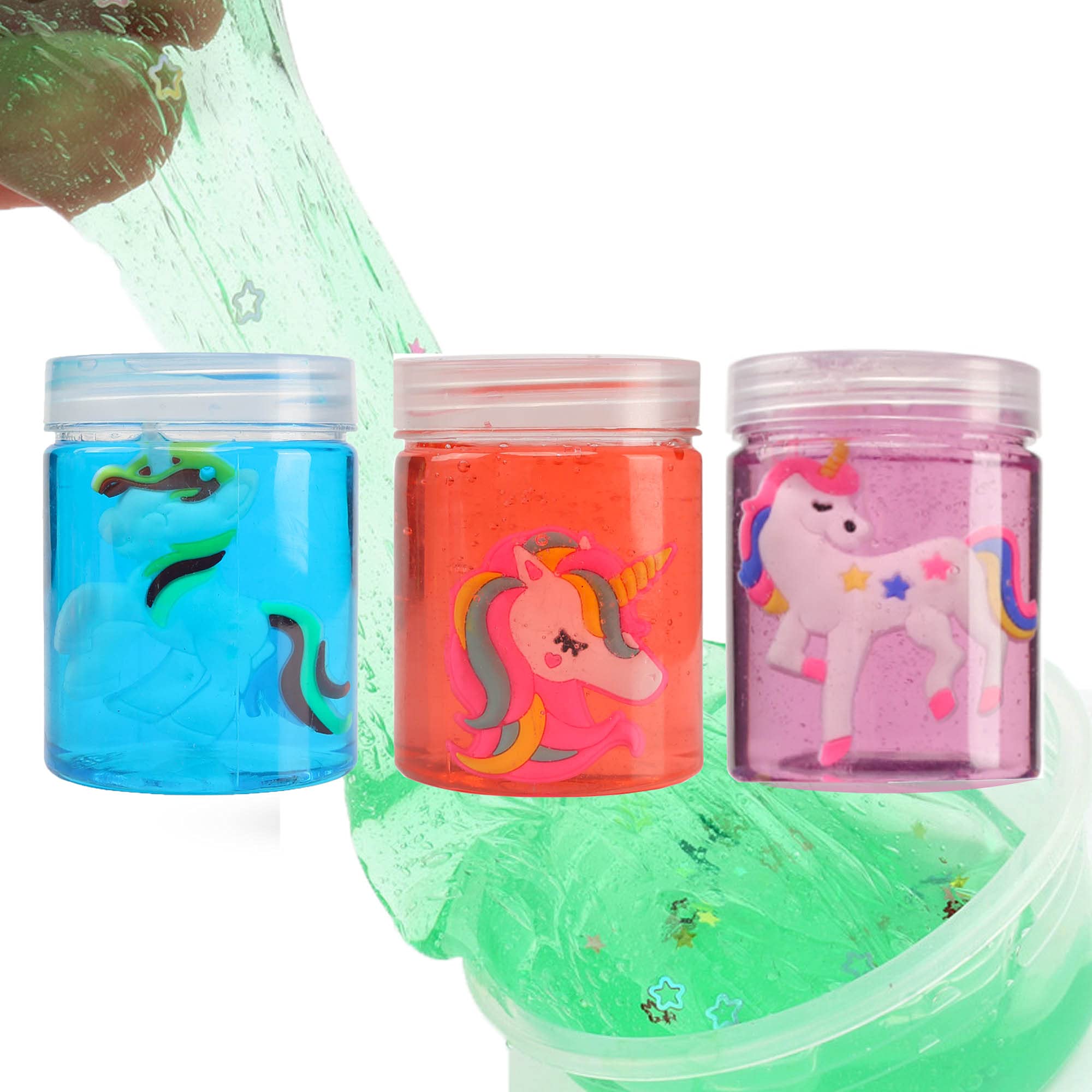 4WORDS Non Toxic DIY Unicorn Crystal Clay Soft Jelly Slime in for Girls and Boys Kids Above Age 5+ Year Old (Random Color,Pack of 3) (B08XKDNRYF) Amazon Price History, Amazon Price Tracker