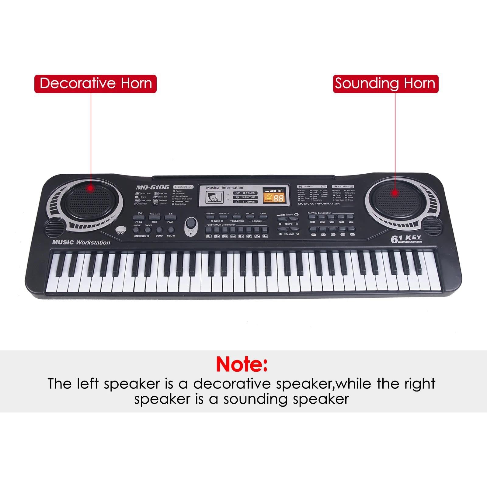 Elektroniczny Instrument Fortepianowy 61 Klawiszowy Czarny Cyfrowy Elektroniczny Fortepian Instrument Muzyczny Profesjonalny Występ