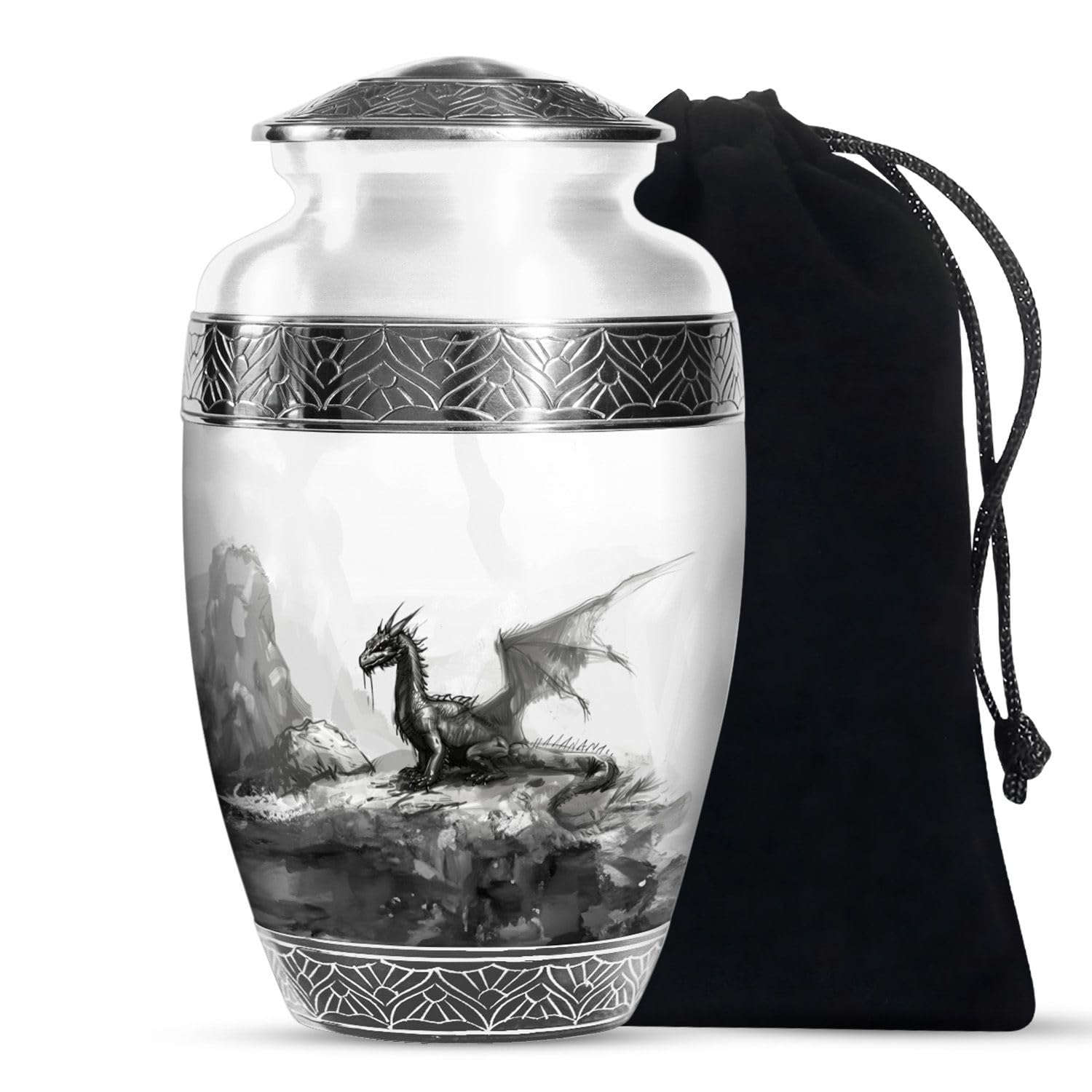 Dragon Urns, Twilight Butterflies s for Human Ashes, Cremation urns for Human Ashes, Memorial urn, urn for Ashes Adult Male, Decorative urns, Large urn for Ashes for Women (Size -10 Inch)