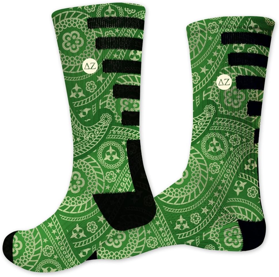 Delta Zeta Performance Crew Sock - Vintage Design