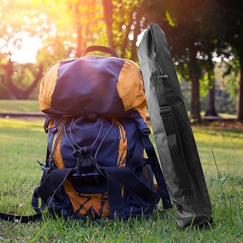 Miniatura 6 de 4 bolsas de almacenamiento para poste de tienda de campaña, 19 pulgadas, bolsa de transporte para bastones de trekking (negro)