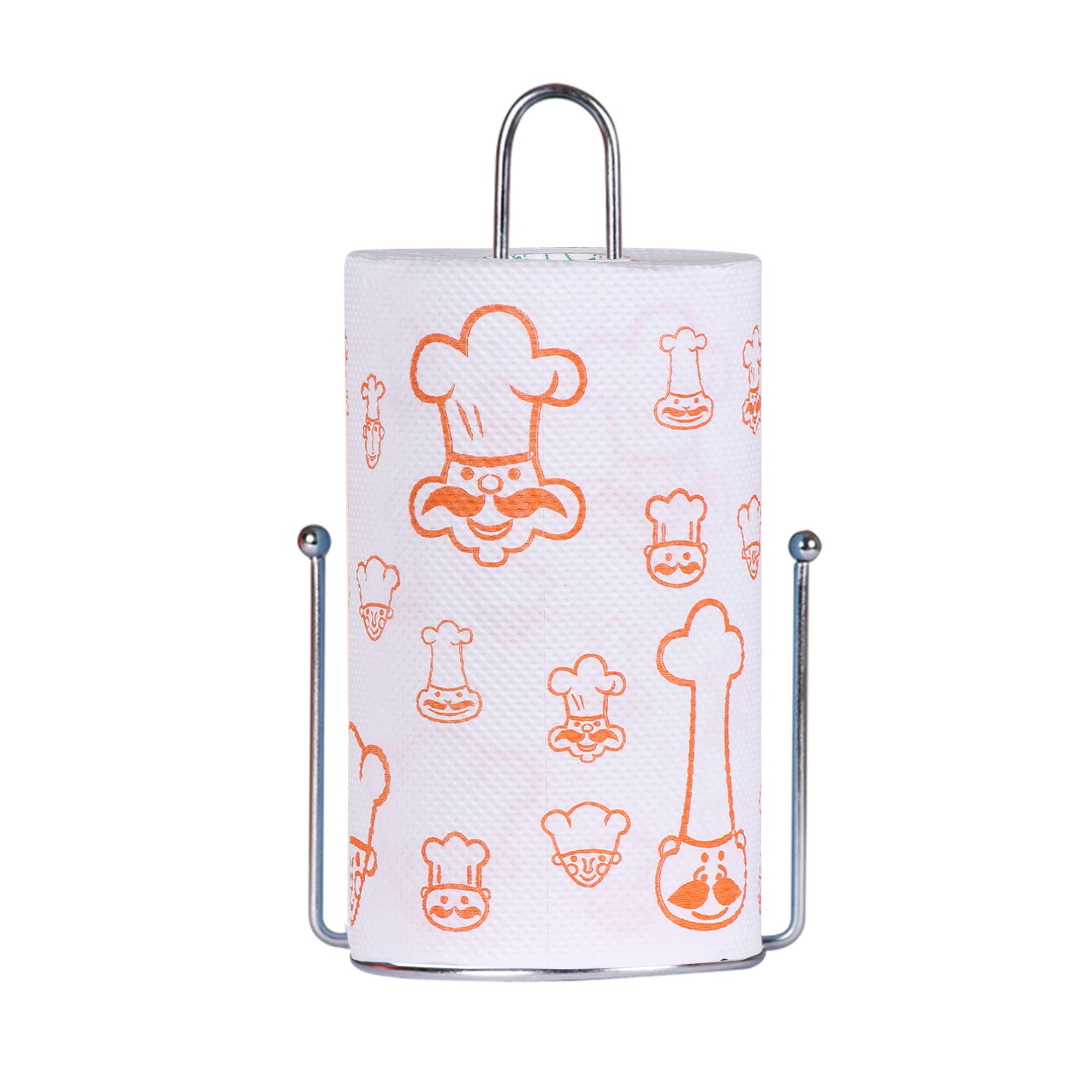 Beeta Kitchen Towel Paper Roll Stand- Kitchen Dispensor with Free Printed Roll 95 Pulls x 4 Ply ptd with Stand (Any Design)- 100% Natural Celluose Fiber — Amazon image 3