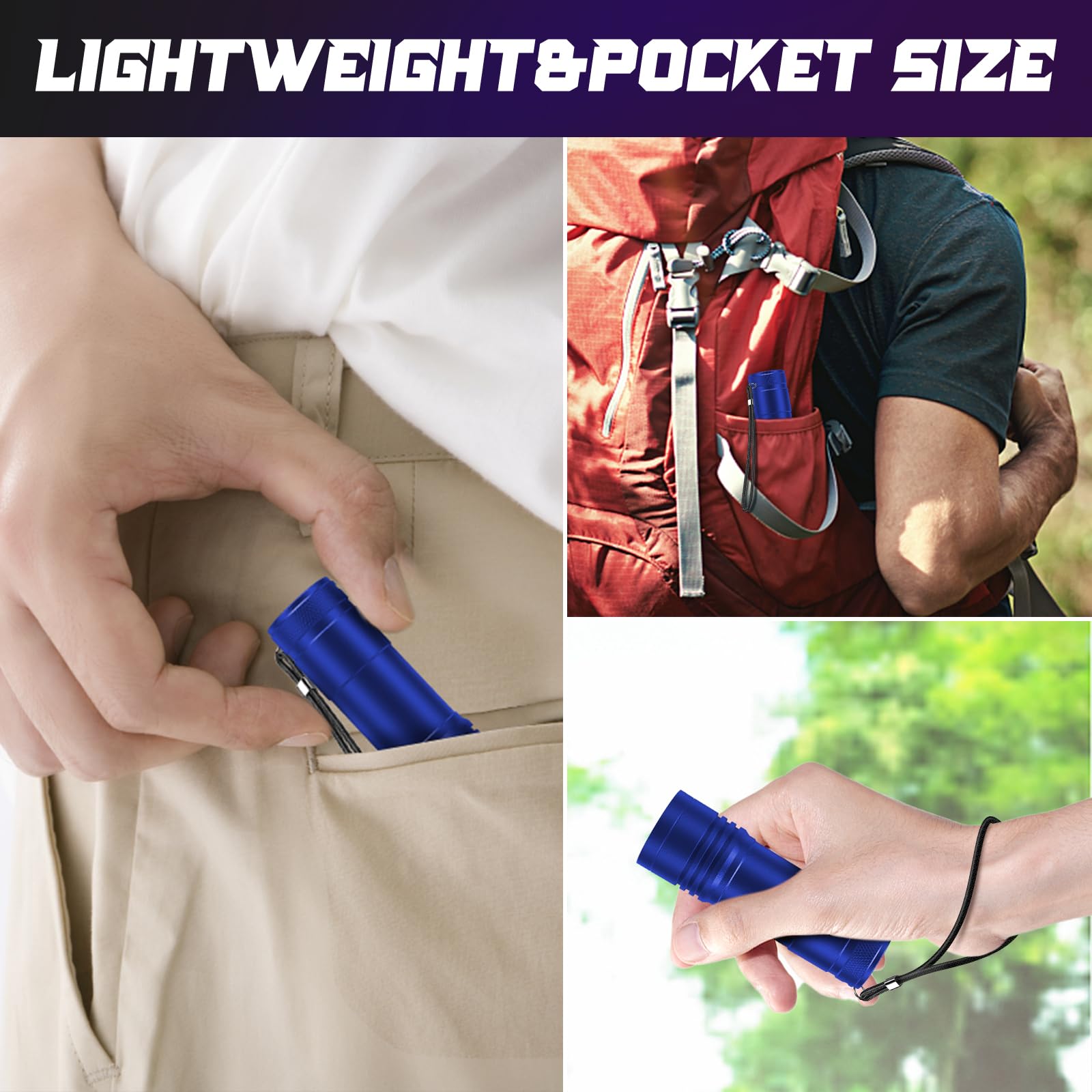 Torcia Luce Nera UV 12 LED - 395nm Per Rilevare Macchie, Scorpioni E Autenticare Documenti - Foto 9