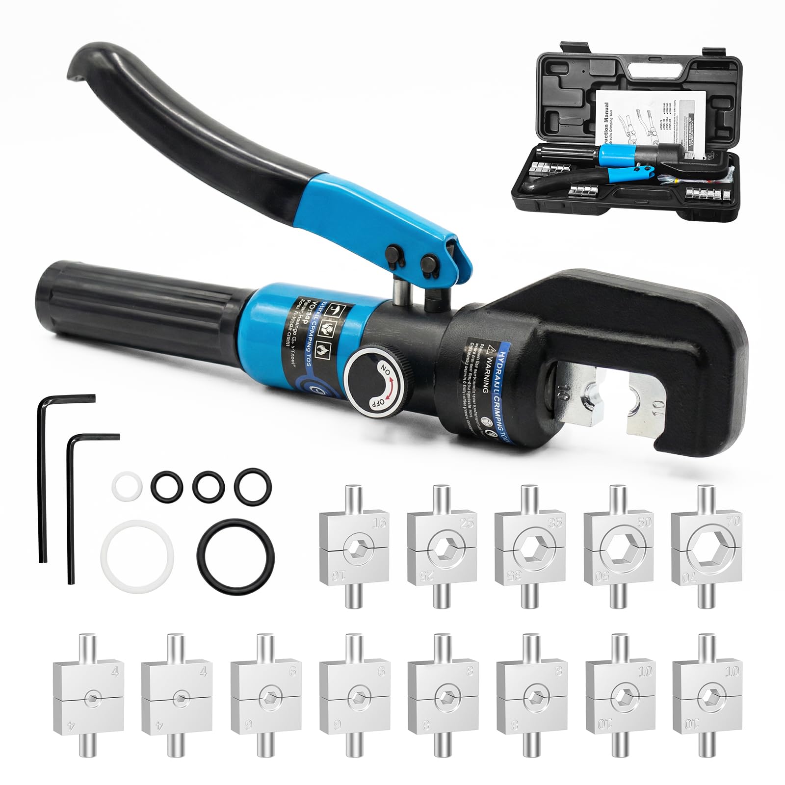 Sertisseur hydraulique BLIKA 10T, la précision professionnelle du câble métallique au 2/0AWG