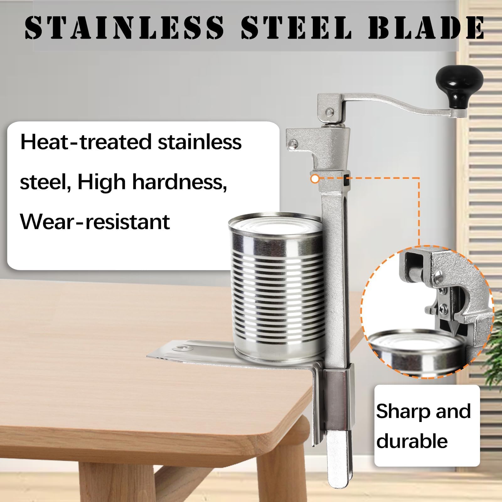 Epsilon Handmatige Blikopener Handheld 3-In-1 Professionele Blikopeners Zwart/We