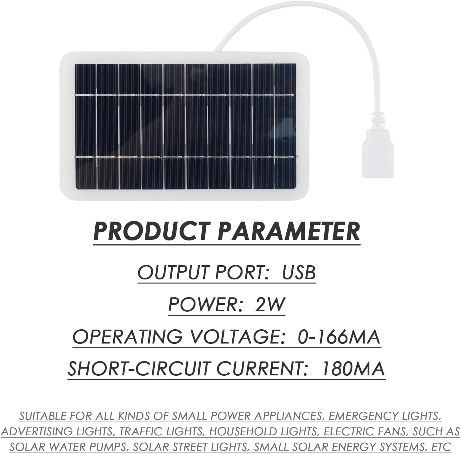 Портативная дорожная солнечная панель мощностью 2 Вт с разъемом USB 5 В, солнечное зарядное устройство для мобильных телефонов, внешний аккумулятор, для активного отдыха на природе, водонепроницаемая и прочная