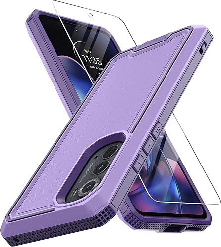 Funda resistente para Motorola Edge 2022, Moto Edge 2022 con protector de pantalla, cubierta a prueba de caídas de grado militar, carcasa protectora
