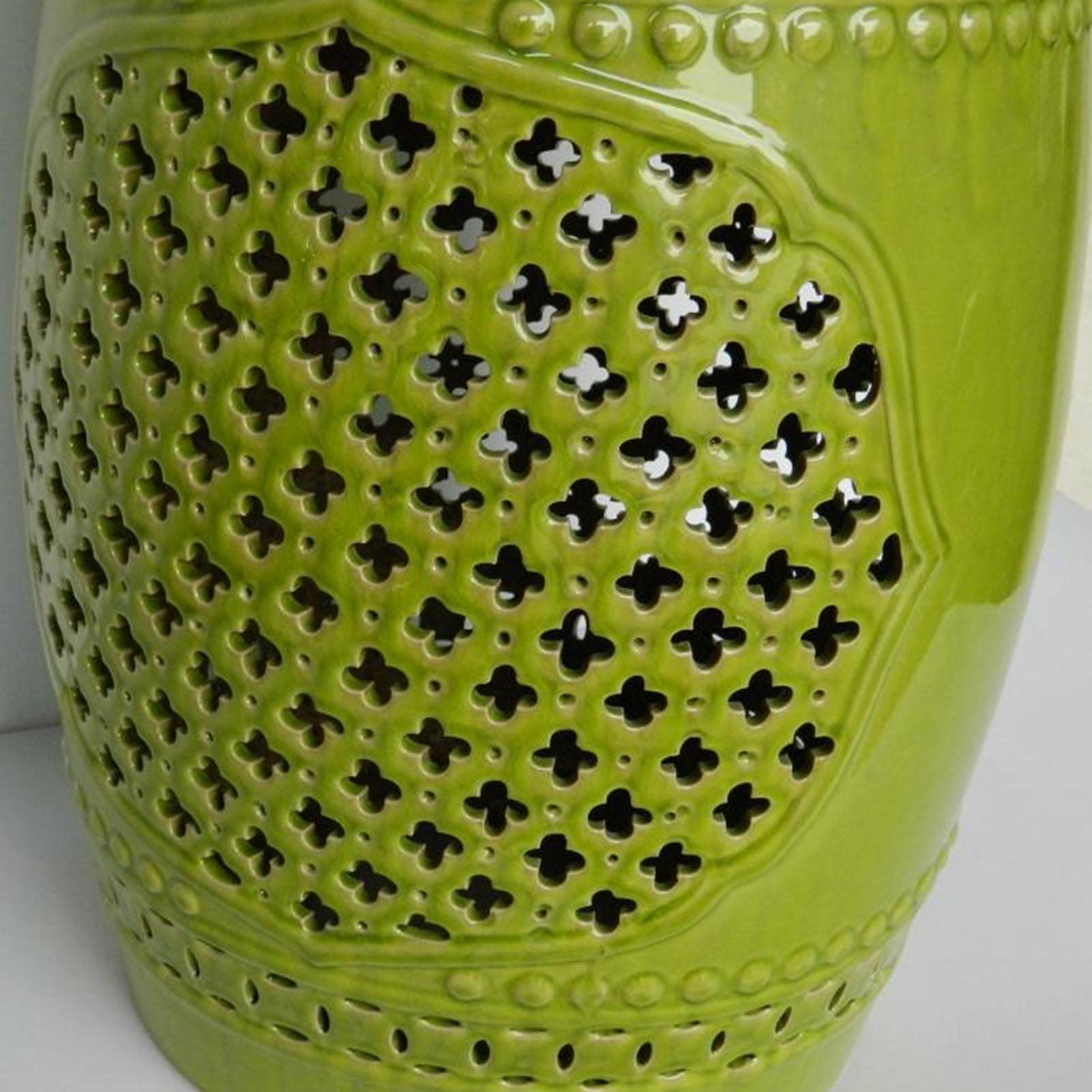 taburete de exterior, Taburete de tambor de estilo chino, taburete de cerámica de estilo americano nuevo, taburete redondo y taburete de ajuste suave, taburete de porcelana con trébol de cuatro hojas