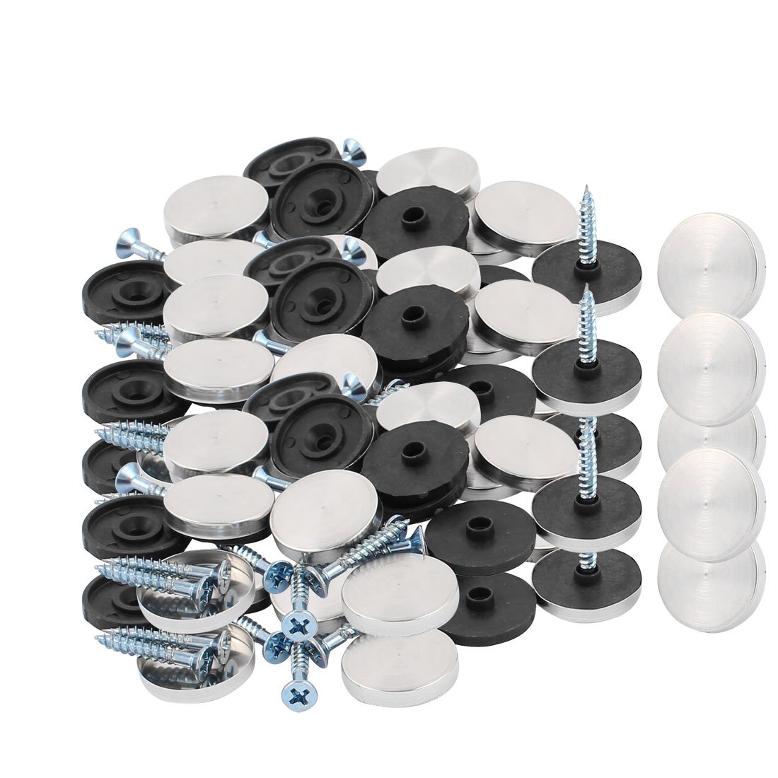 Aexit Bathroom Round Stainless Steel Mirror Screw Cap Nail 22mm Dia 500pcs (272d0e26ddc44ab78ad74c18e5b6facb)