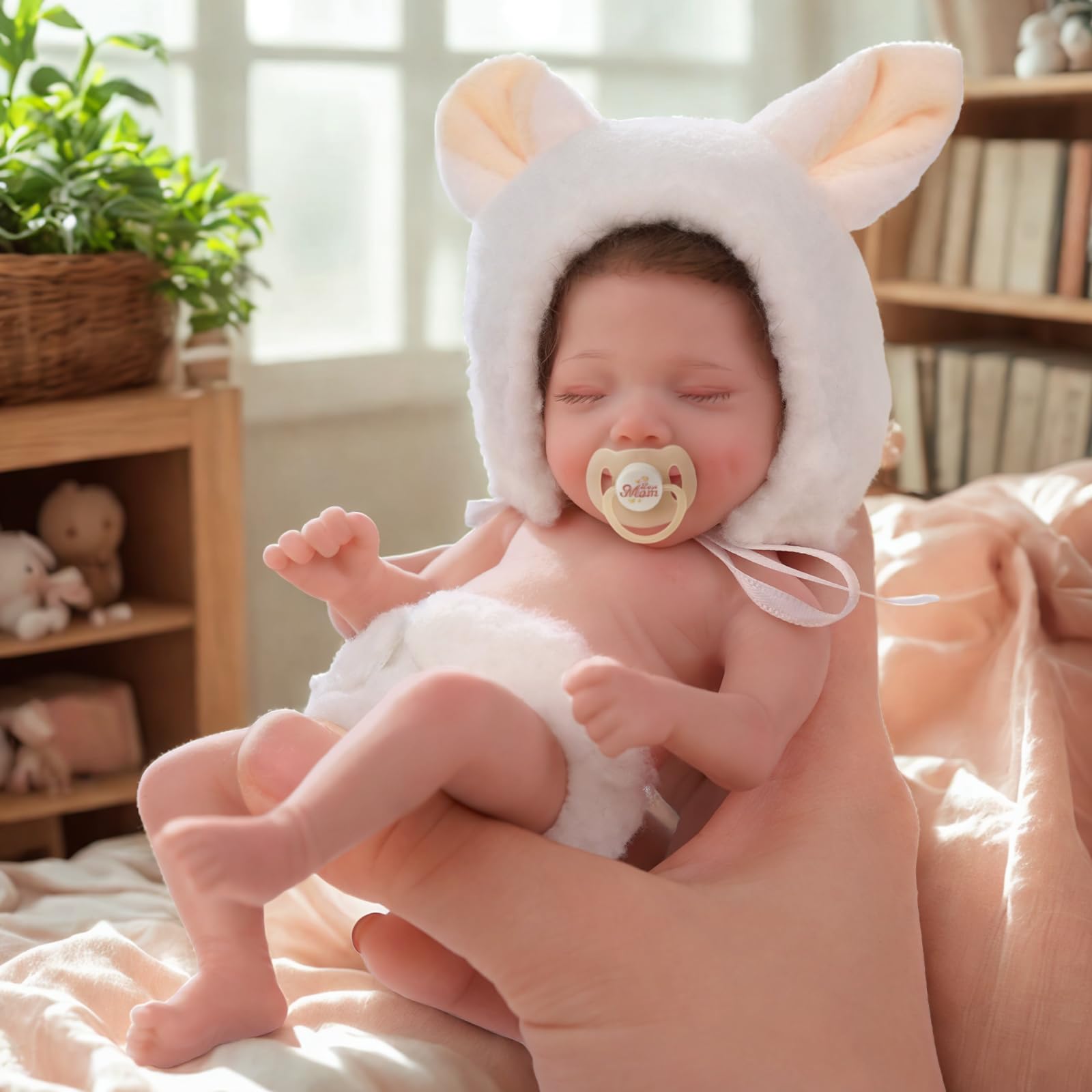 BABESIDEMiniature Reborn Baby Dolls Silicone Full Body - 6-Inch Soft Body Mini Realistic-Newborn Baby Dolls with Real Life Tiny Baby Doll with Gifts Box for Kids 12+