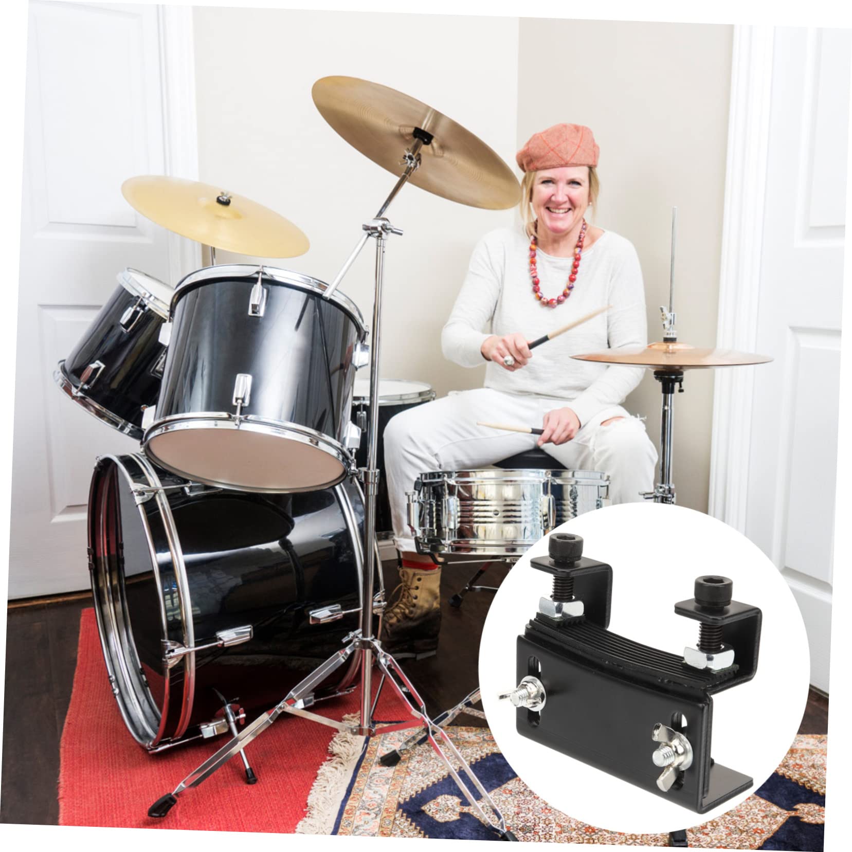 Lève-tambour De Basse En Métal Réglable, Plate-forme De Grosse Caisse Durable, Accessoire Adapté, Ensemble De Batterie, Grosse Caisse