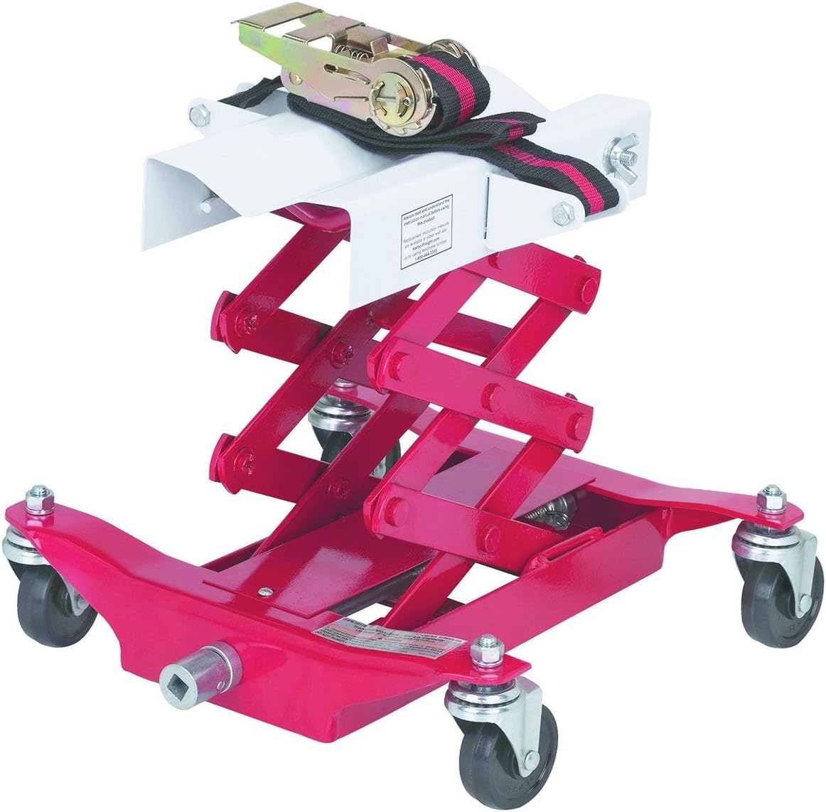 450 Lbs Capacity Low Lift Transmission Jack with Safety Chain/Strap