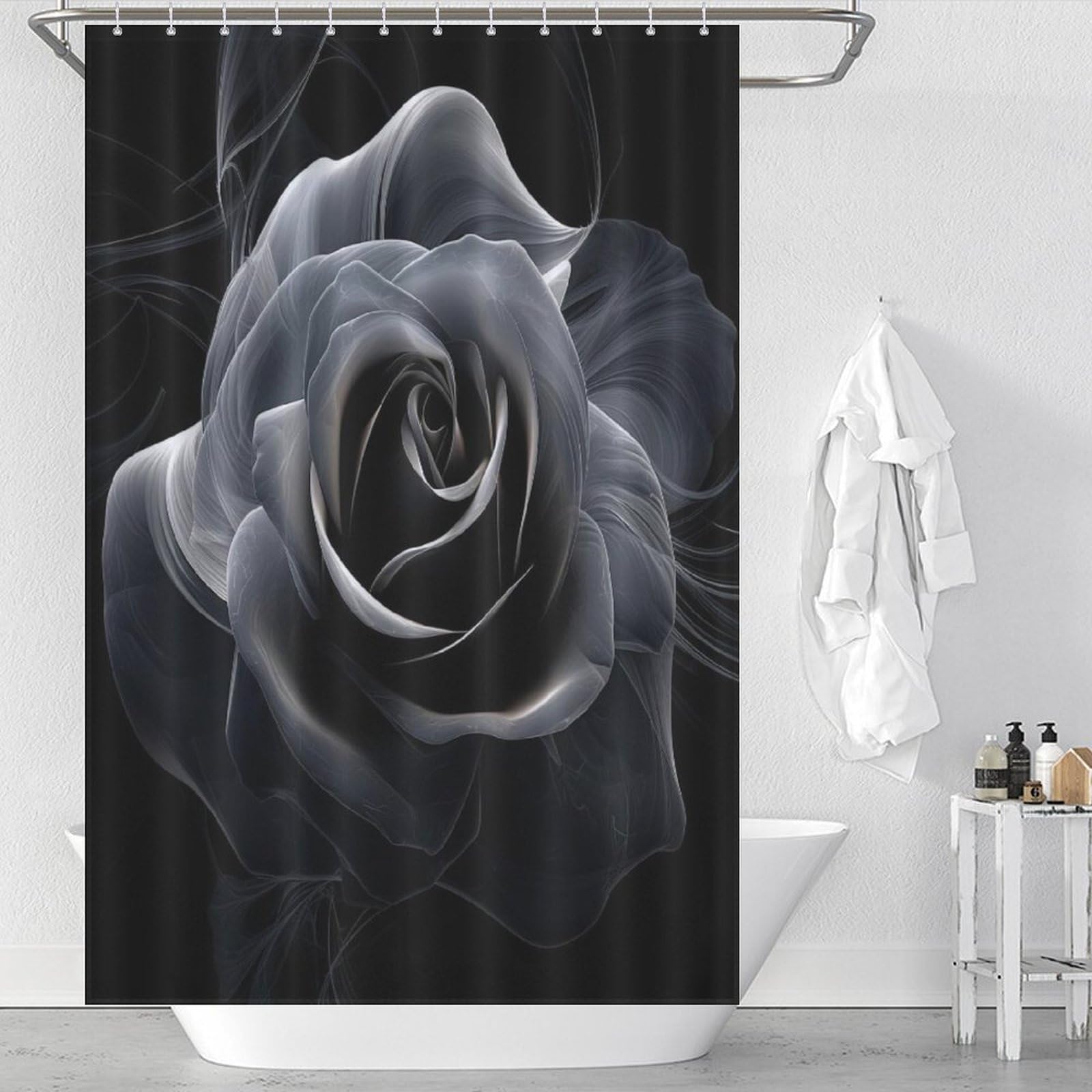 Rideau de douche rose pour rafraîchir la décoration de votre salle de bain