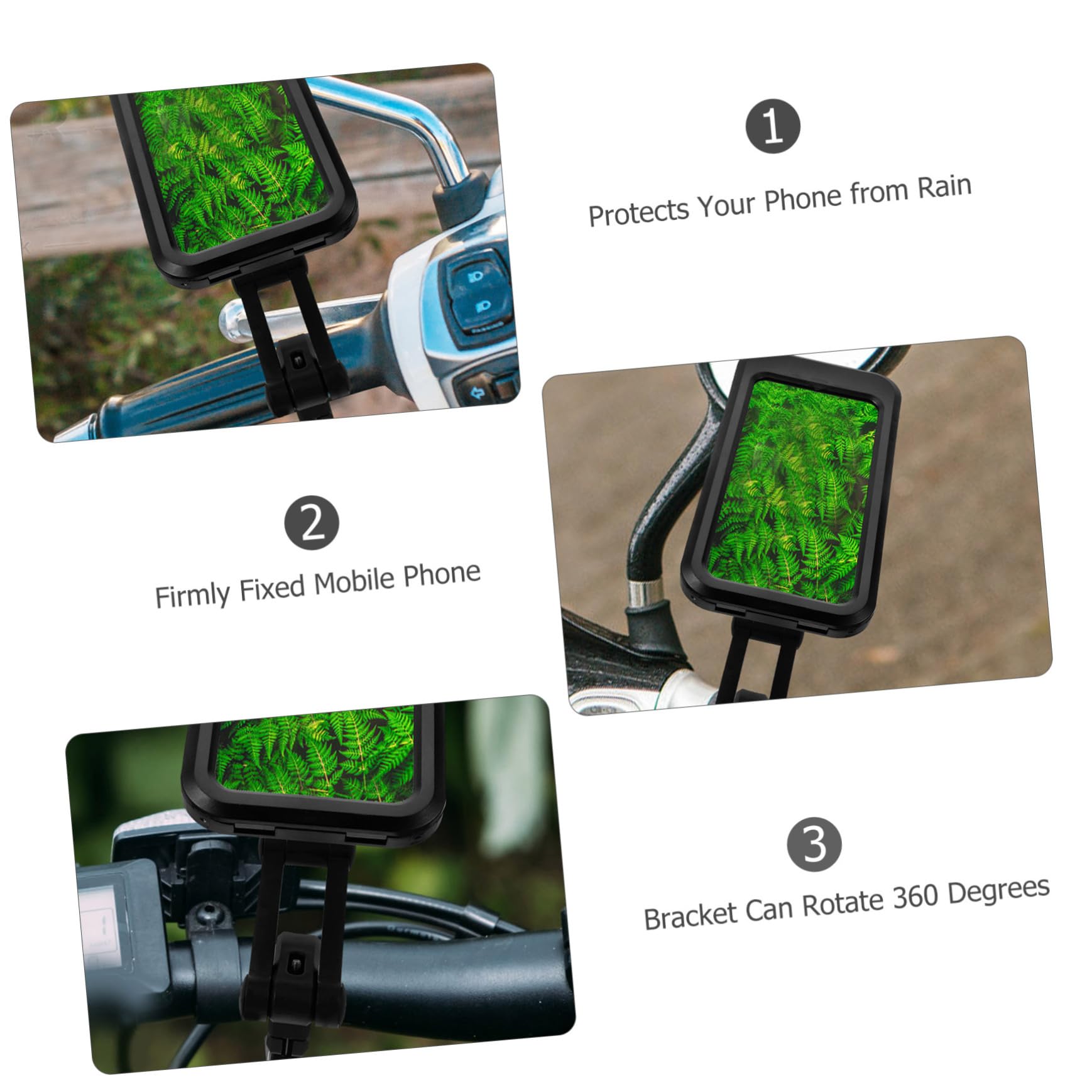 HOMSFOU 5pezzi Supporto Per Smartphone Per e Bici Regolabile Gradi Supporto Magnetico Per Navigazione e Outdoor Compatibile Con Telefono Bici e Scooter