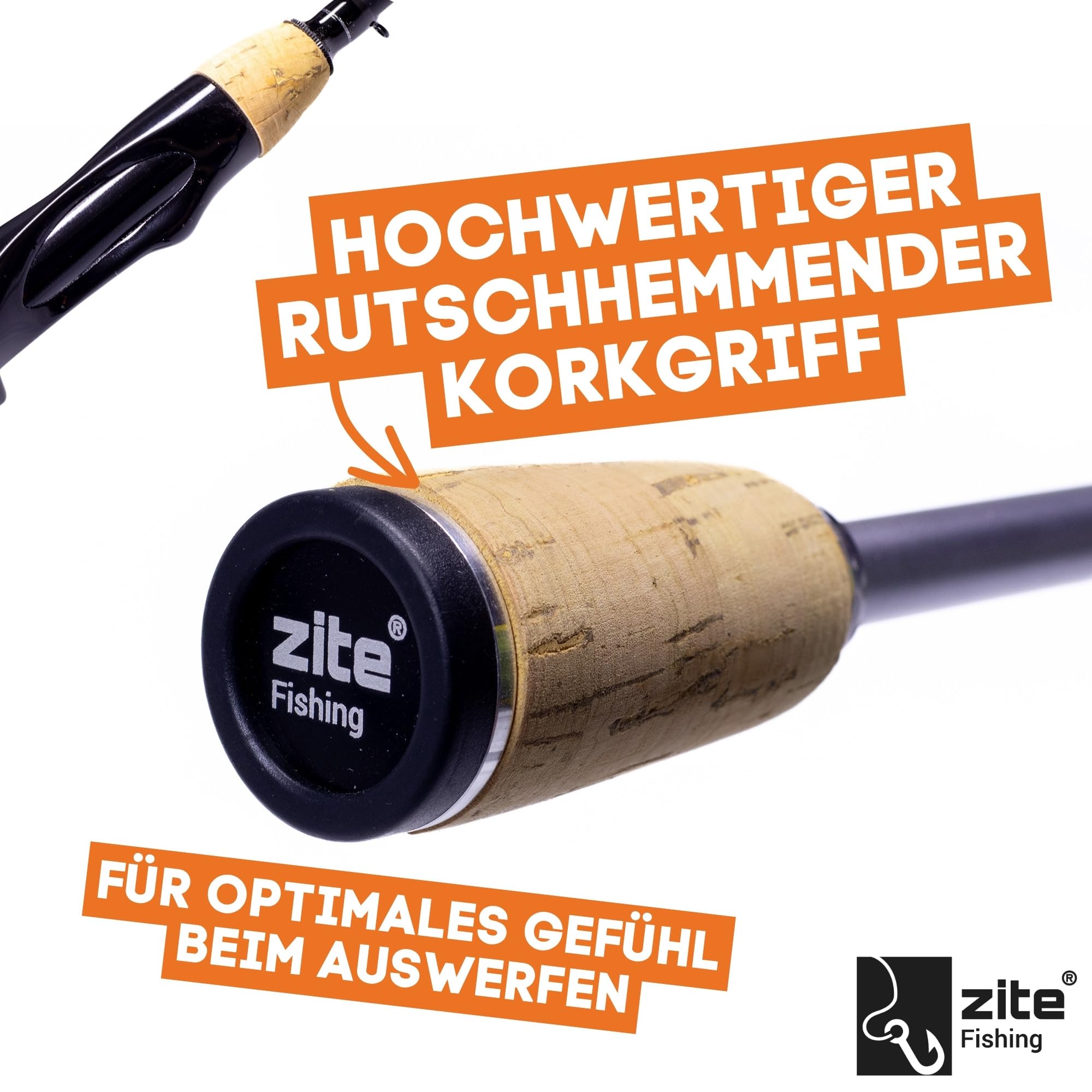 Zite Fishing Solid Strike UL Rute 200cm | Solid Tip Vollcarbon Spitze | 0,5-3g Wurfgewicht | Ultra Light Forellenrute für Gummiköder + Finesse Rigs Parabolische Aktion