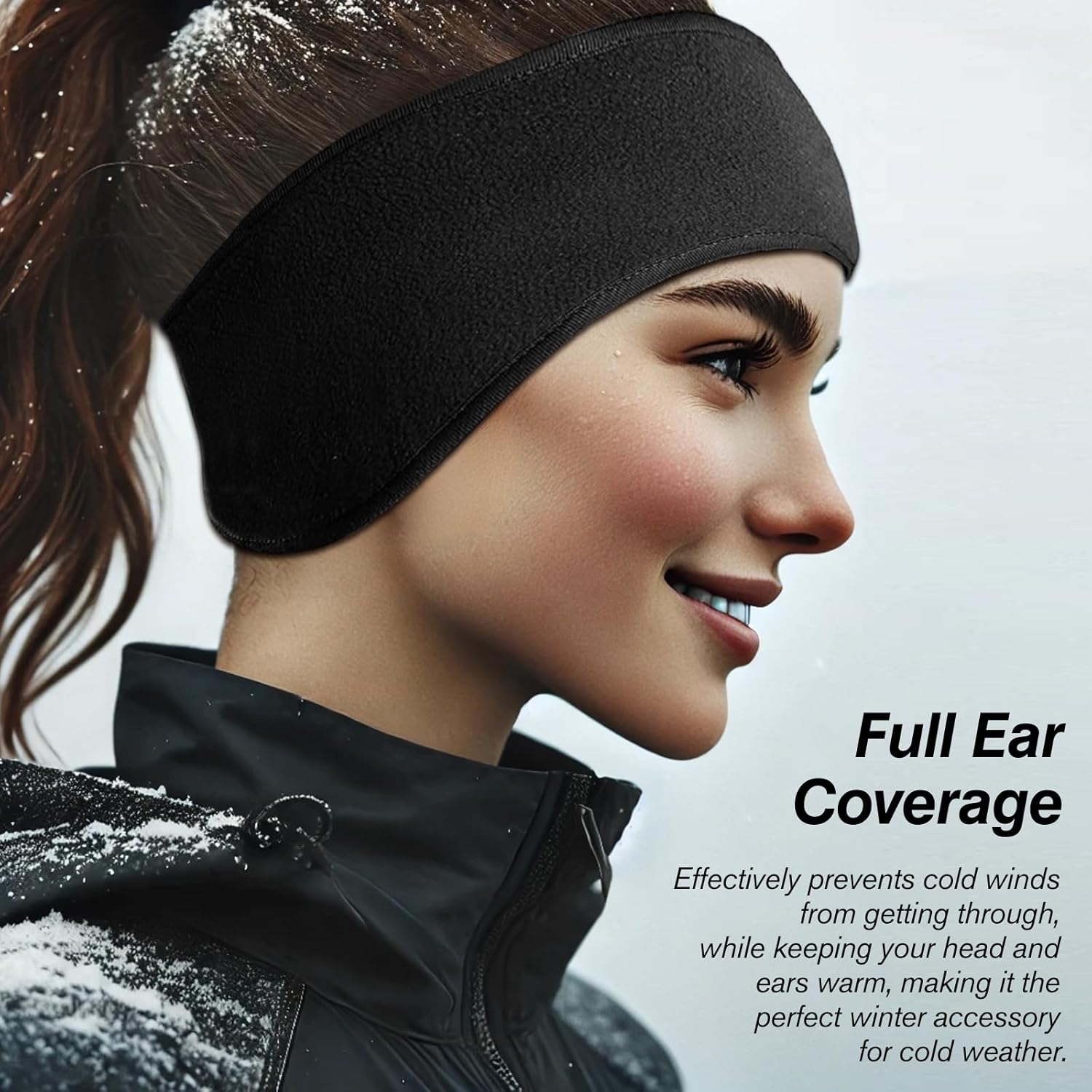 Fleece Ear Warmers for Men, Women, and Kids - Winter Headband Ear Muffs for Cold Weather, Running, Cycling, Skiing, and Outdoor Activities - Image 4