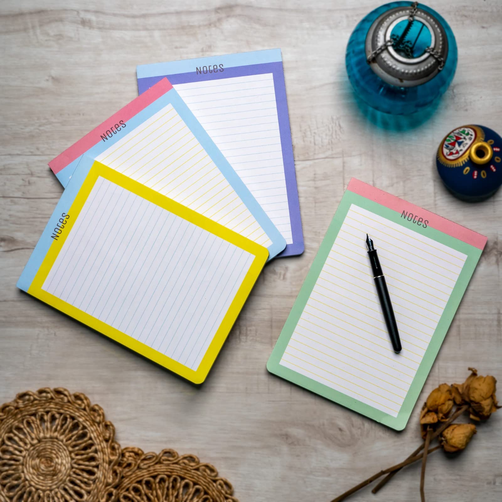 Premium Pastel Notepads- Pack Of 4 - A5-200 pages