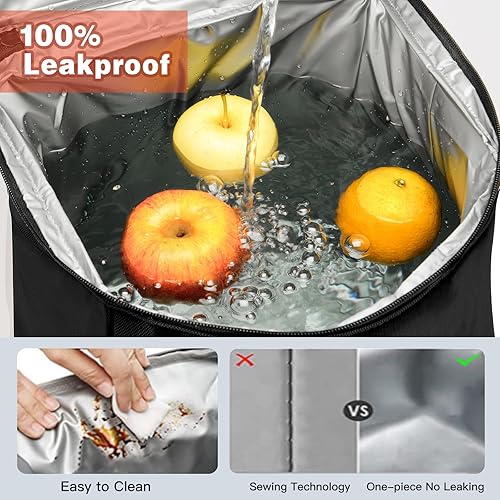 Miniatura 5 de UMUFUKA Mochila térmica de doble sección, aislada, a prueba de fugas, para hombres y mujeres, bolsa térmica táctica de gran capacidad, bolsa de