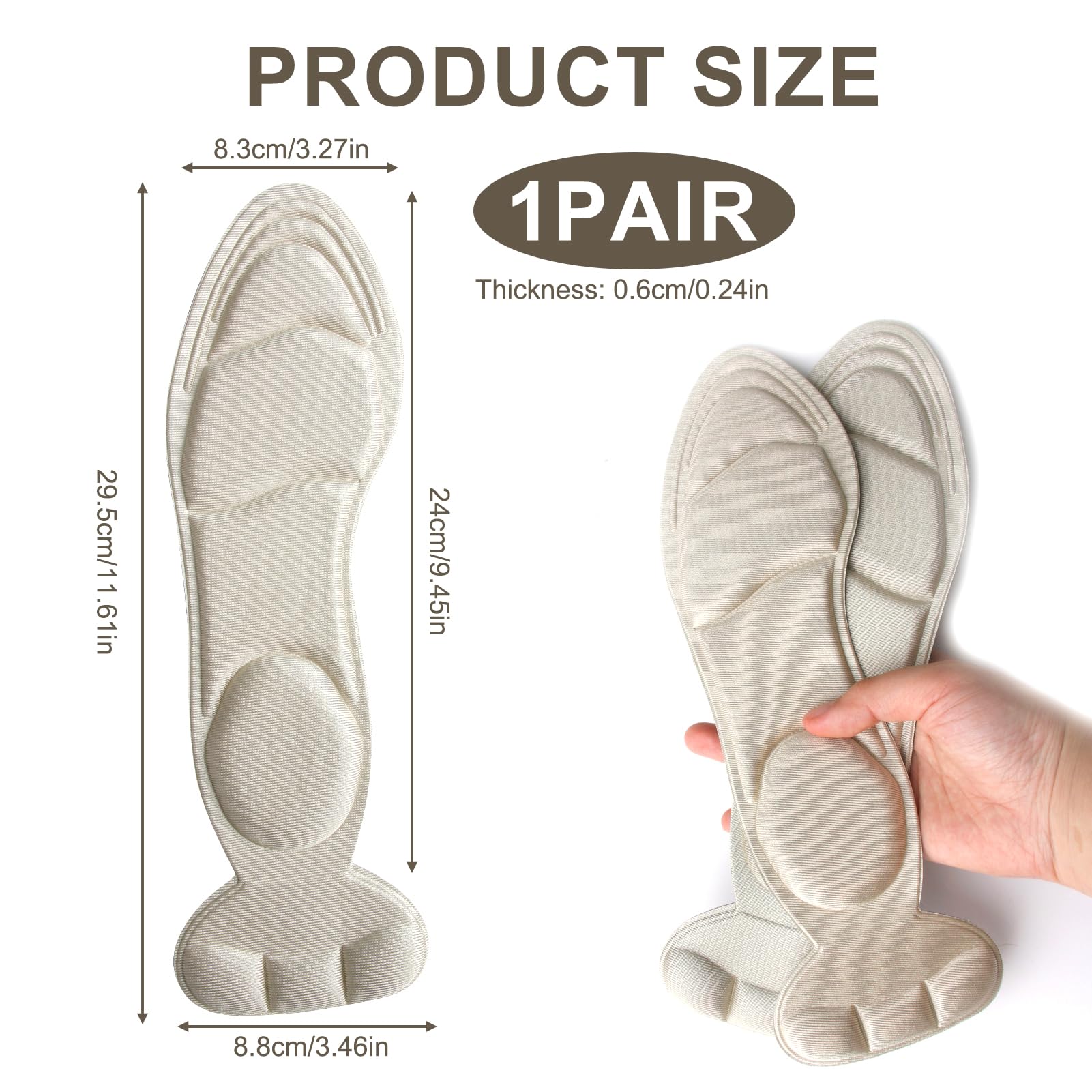 Solette Per Tacchi Alti - 4 Paia Con Memory Foam - Inserti Metatarsali Antiscivolo - Taglia 35-40 - Foto 3